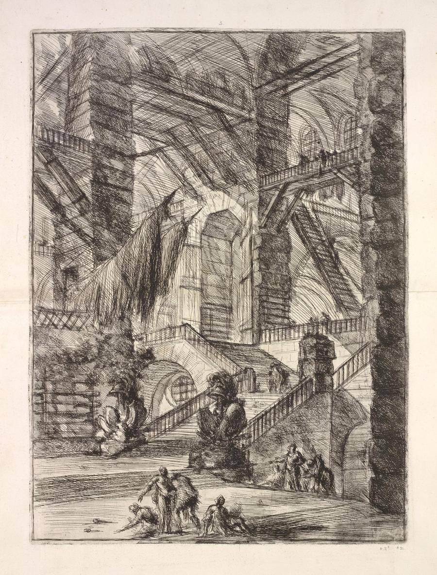 Giovanni Battista Piranesi. Carceri d'invenzione (The Prisons or Imaginary Prisons) (Воображаемые тюрьмы или Фантастические изображения тюрем или Темницы). 1-е издание. 1750