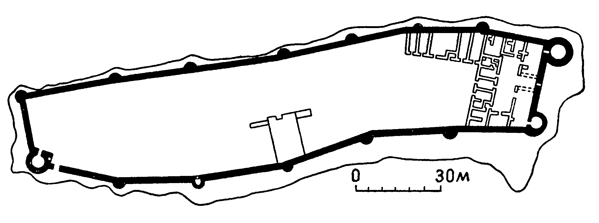 6. Баку. Баиловские камни, 1234 г. План, фрагменты декоративного фриза