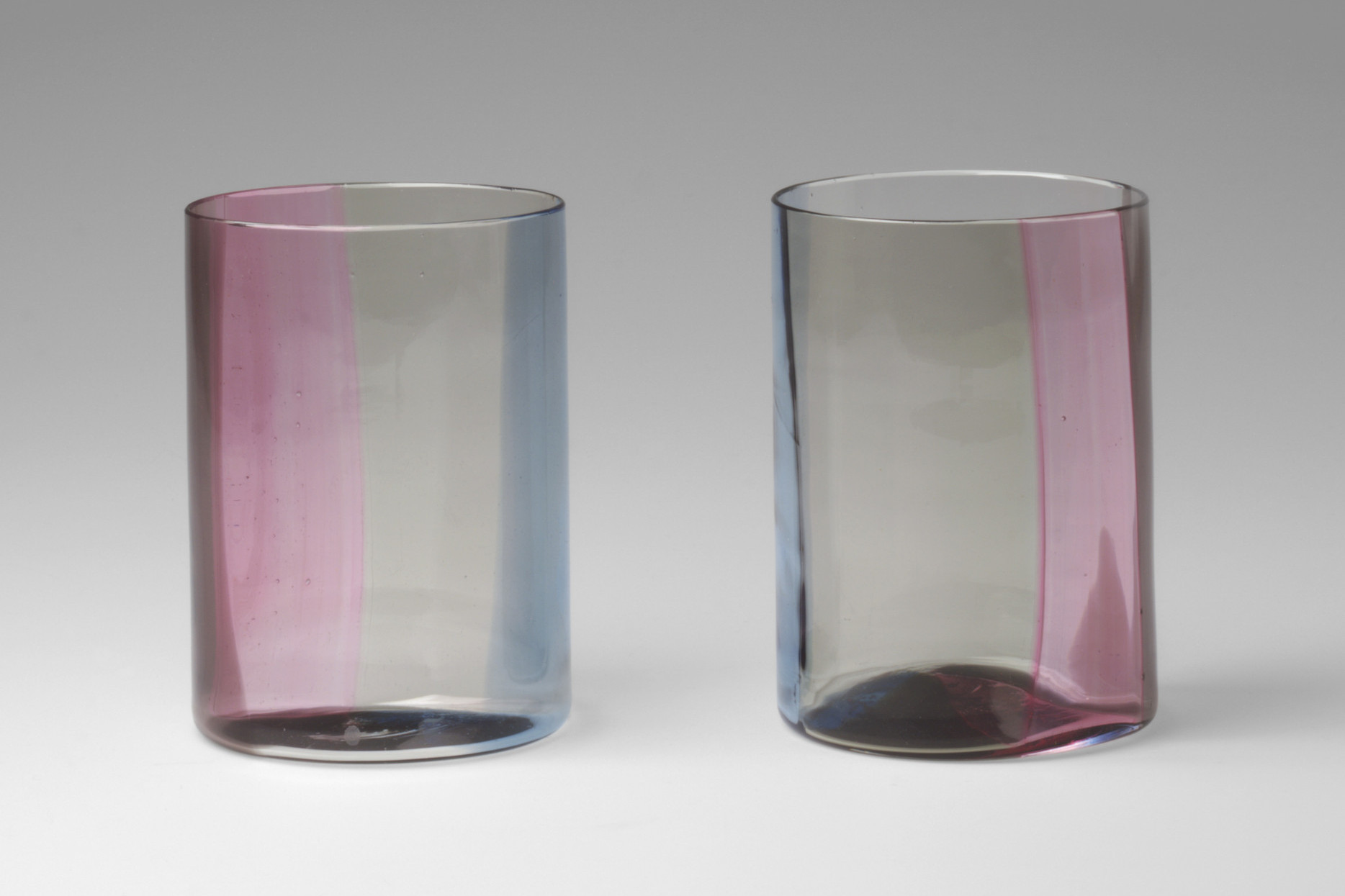 Tumblers. Designed by Massimo Vignelli. 1957. Manufacturer: Venini & Co., Murano, Italy. Medium: Hand-blown glass