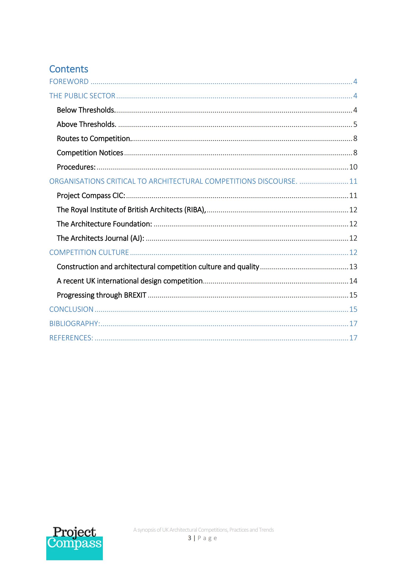 A synopsis of UK Architectural Competitions Practices and Trends. March 2017 / by Walter Menteth ; A Project Compass CIC report (R2) Commissioned by Architectuur Lokaal. — Project Compass CIC, 2017