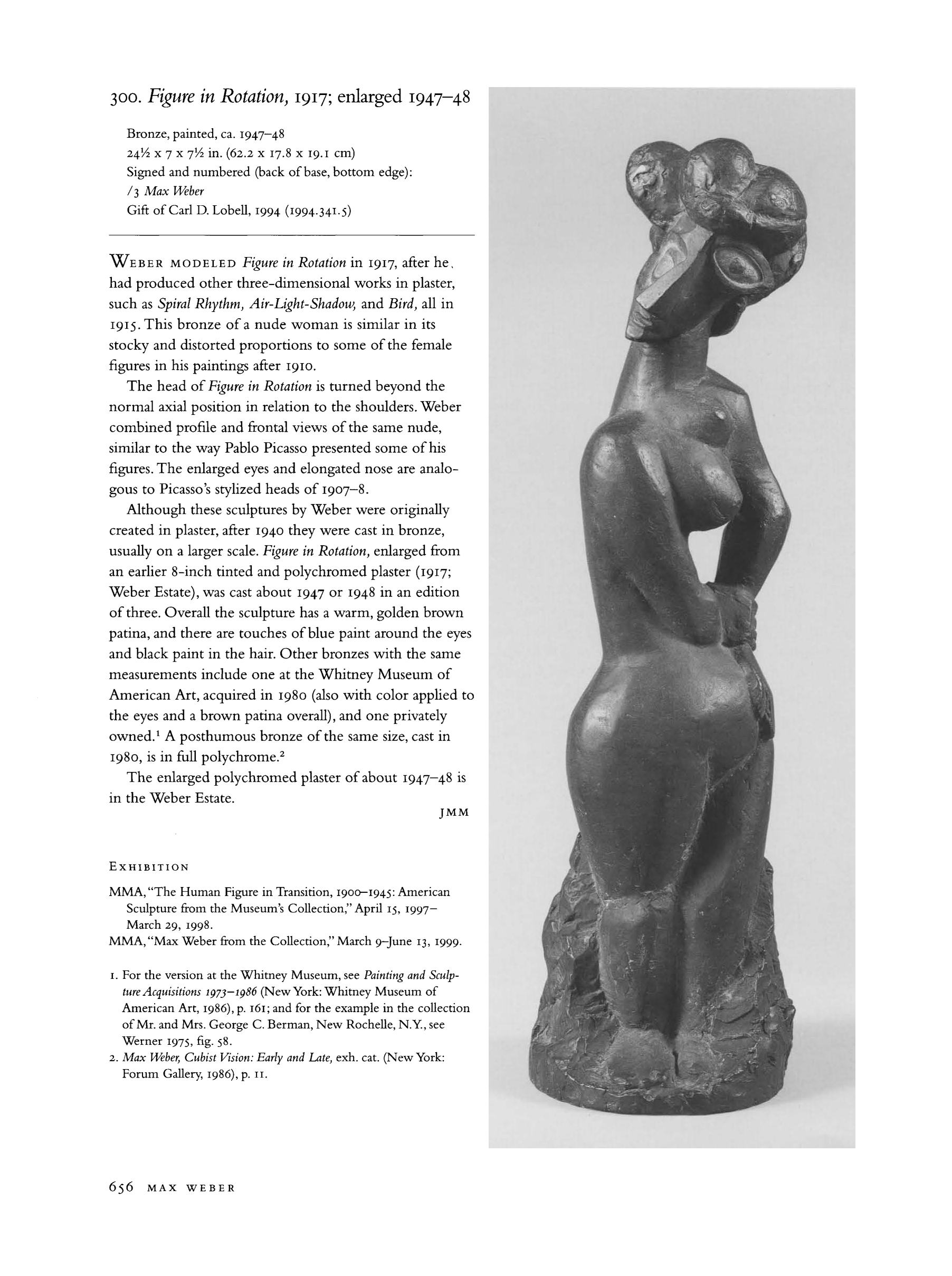 American Sculpture in The Metropolitan Museum of Art : Volume II. A Catalogue of Works by Artists Born between 1865 and 1885 / Edited by Thayer Tolles; Catalogue by Donna J. Hassler, Joan M. Marter, and Thayer Tolles; Photographs by Jerry L. Thompson. — New York : The Metropolitan Museum of Art, 2001