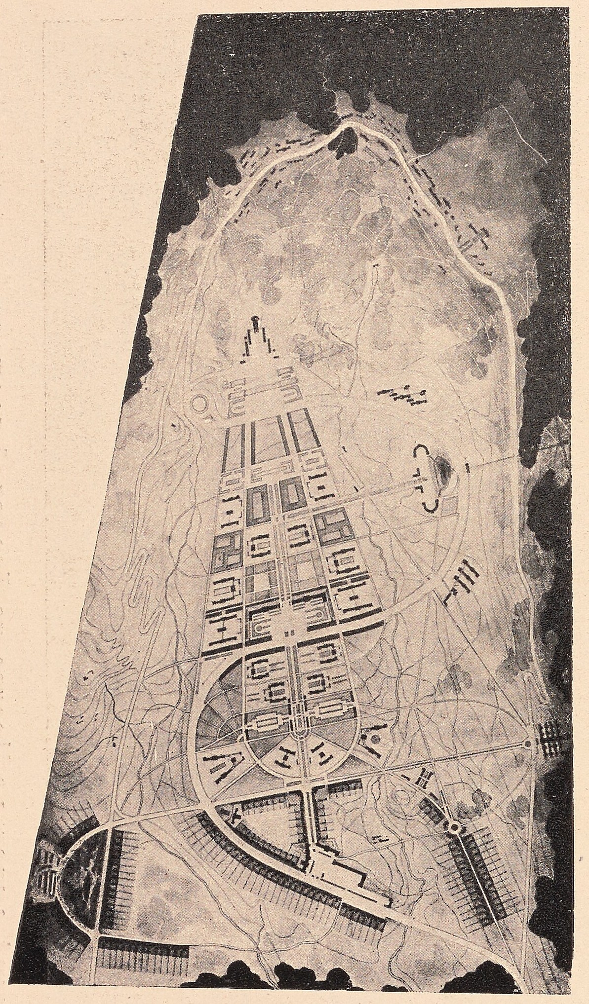 Планировка курорта Бештау близ Пятигорска. Работа студента Д. Е. Шибаева, 1926 г.