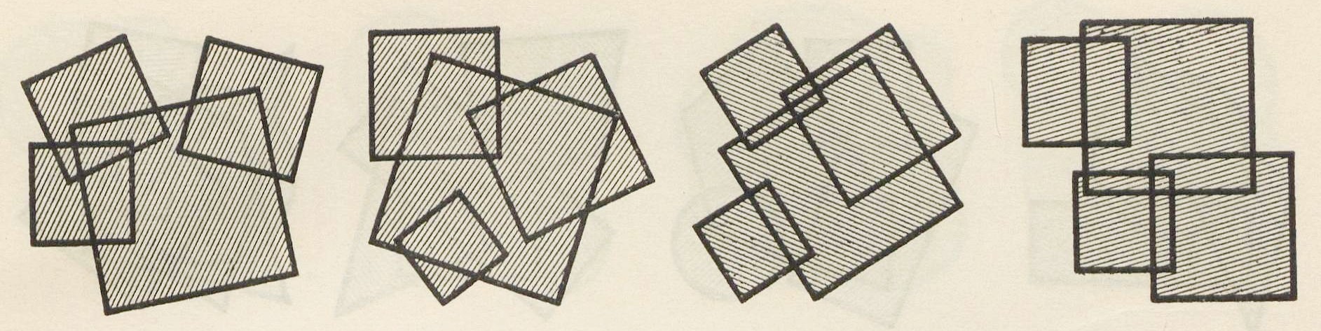 14, 15, 16, 17 Плоскостные композиции из ряда квадратов