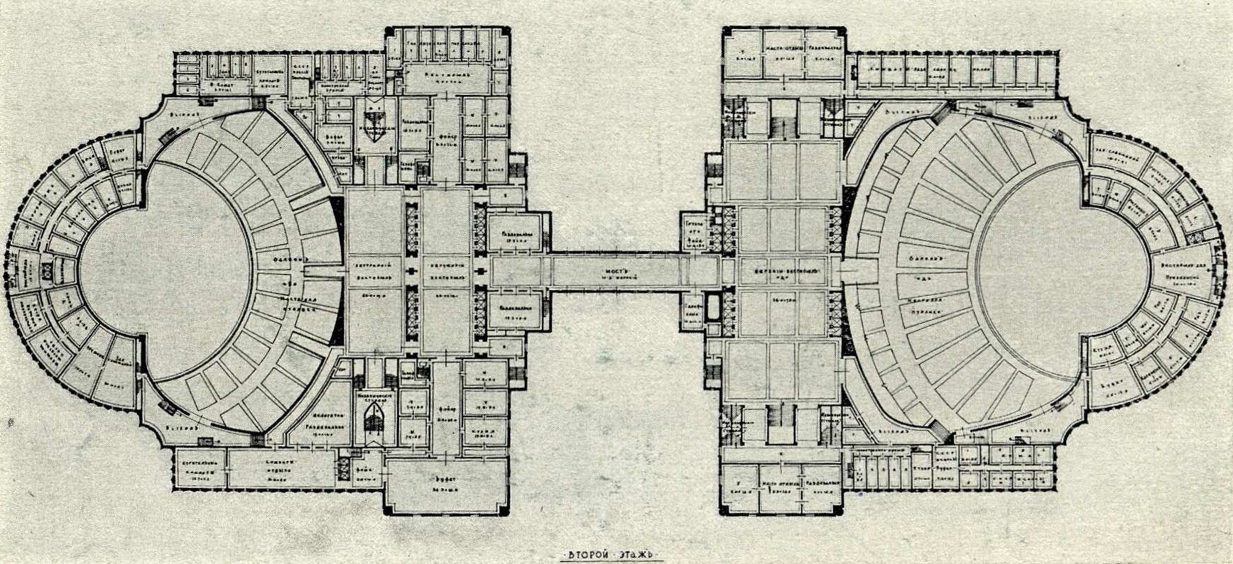 Конкурсный проект Дворца Советов (1932). Гамильтон Г. О.  (САСШ. Высшая премия)