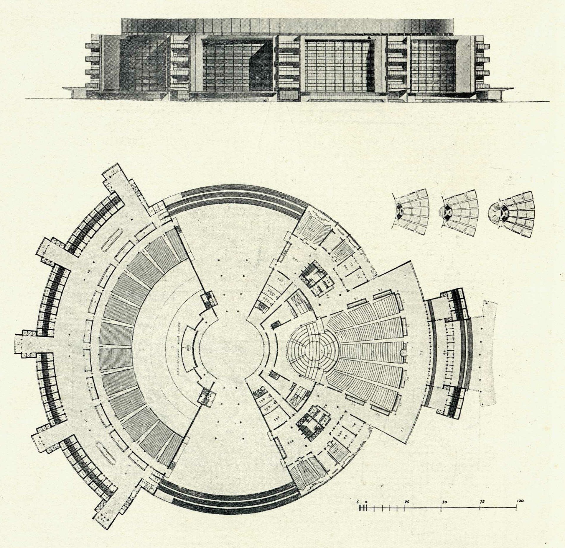 Конкурсный проект Дворца Советов (1932). Гропиус В. (Германия. Заказной проект)