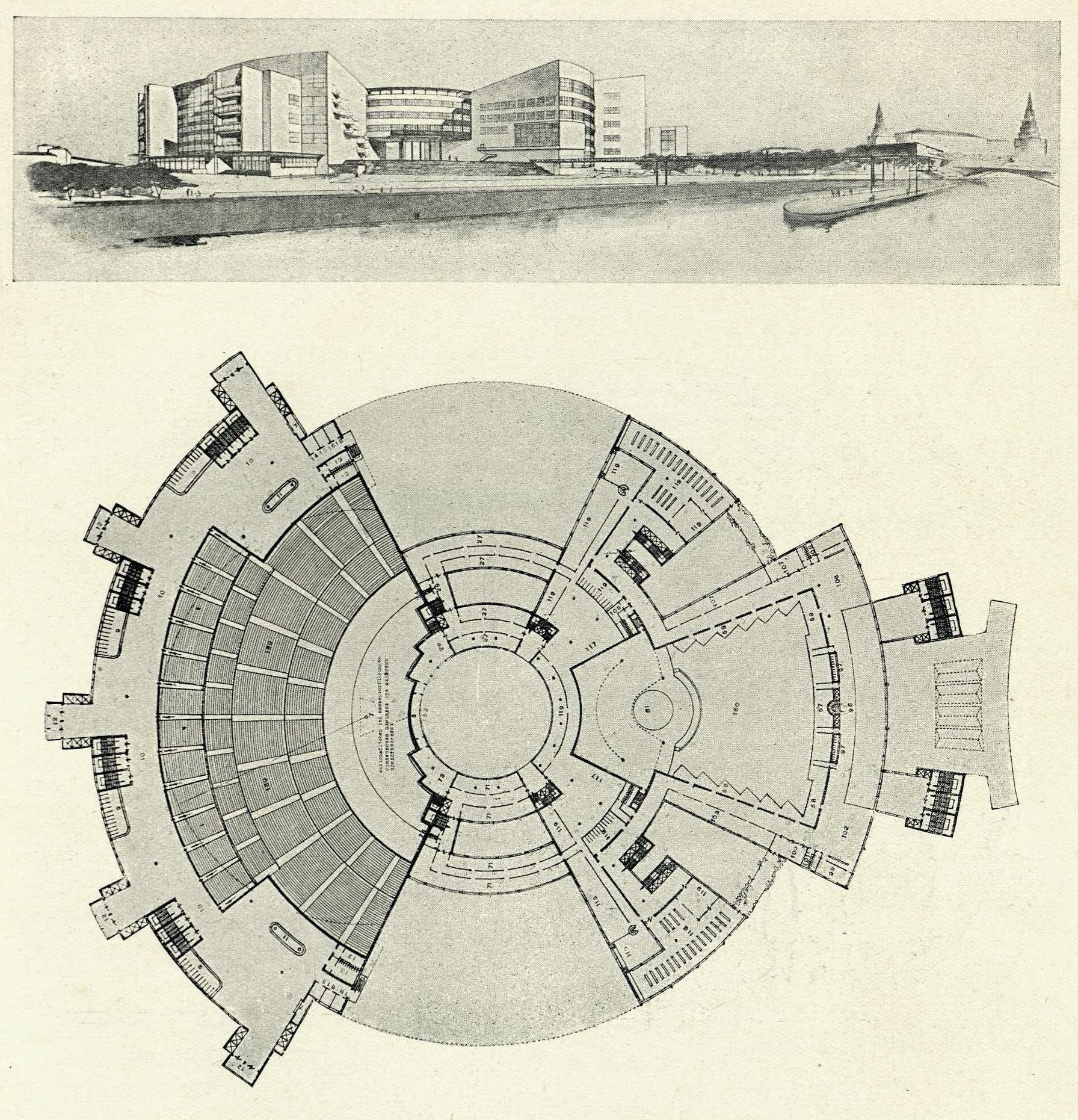 Конкурсный проект Дворца Советов (1932). Гропиус В. (Германия. Заказной проект)