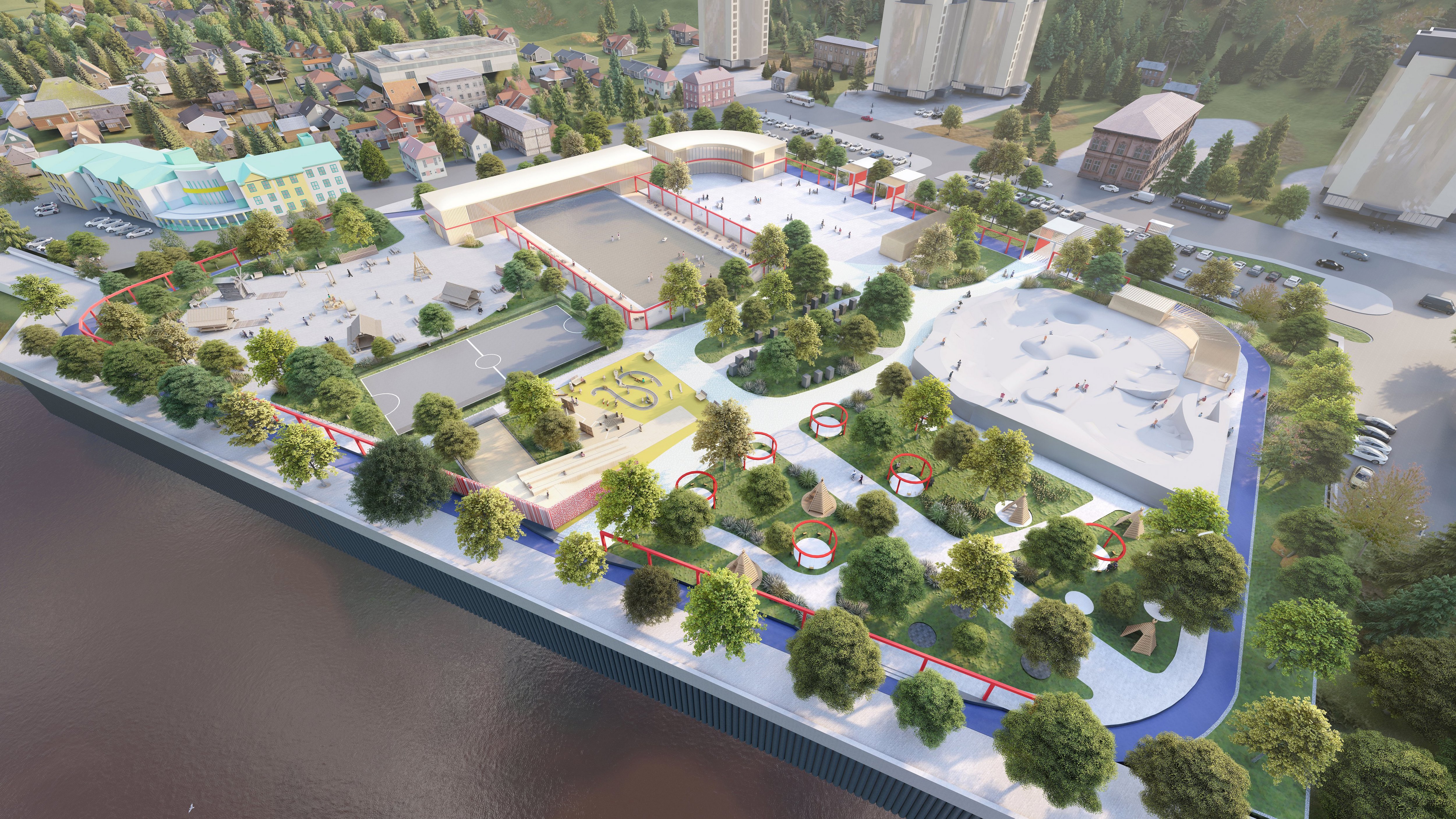 Градостроительный институт «Мирпроект» разработал концепцию парка на набережной реки Иртыш в Ханты-Мансийске