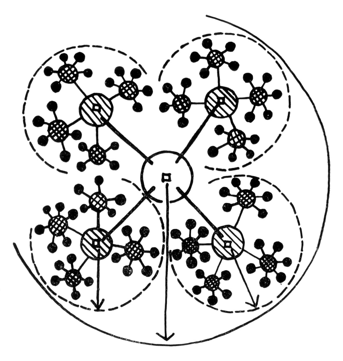 Рис. 5. Схема ступенчатой системы организации города