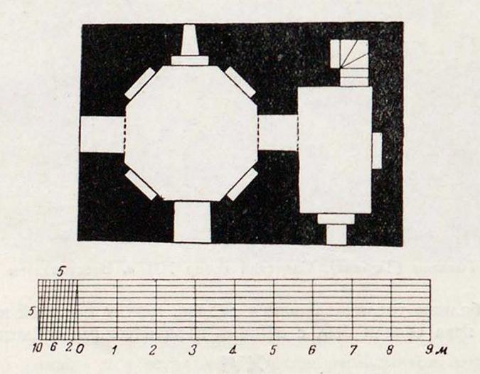 Рис. 55. Тбилиси (Тифлис). Колокольня Апчисхатской церкви XVII в. Обмер с натуры арх. Н. П. Северова