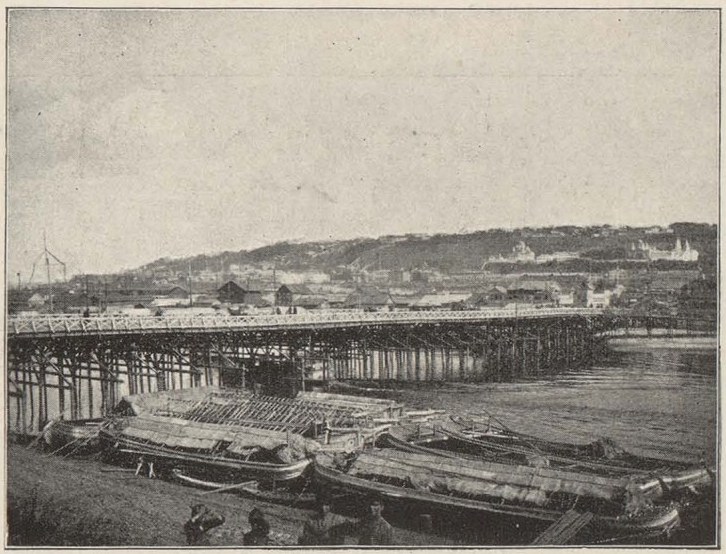 Общий вид на Нижний Новгород (с ярмарочной стороны с мостом на „Пески“ (Железный городок).