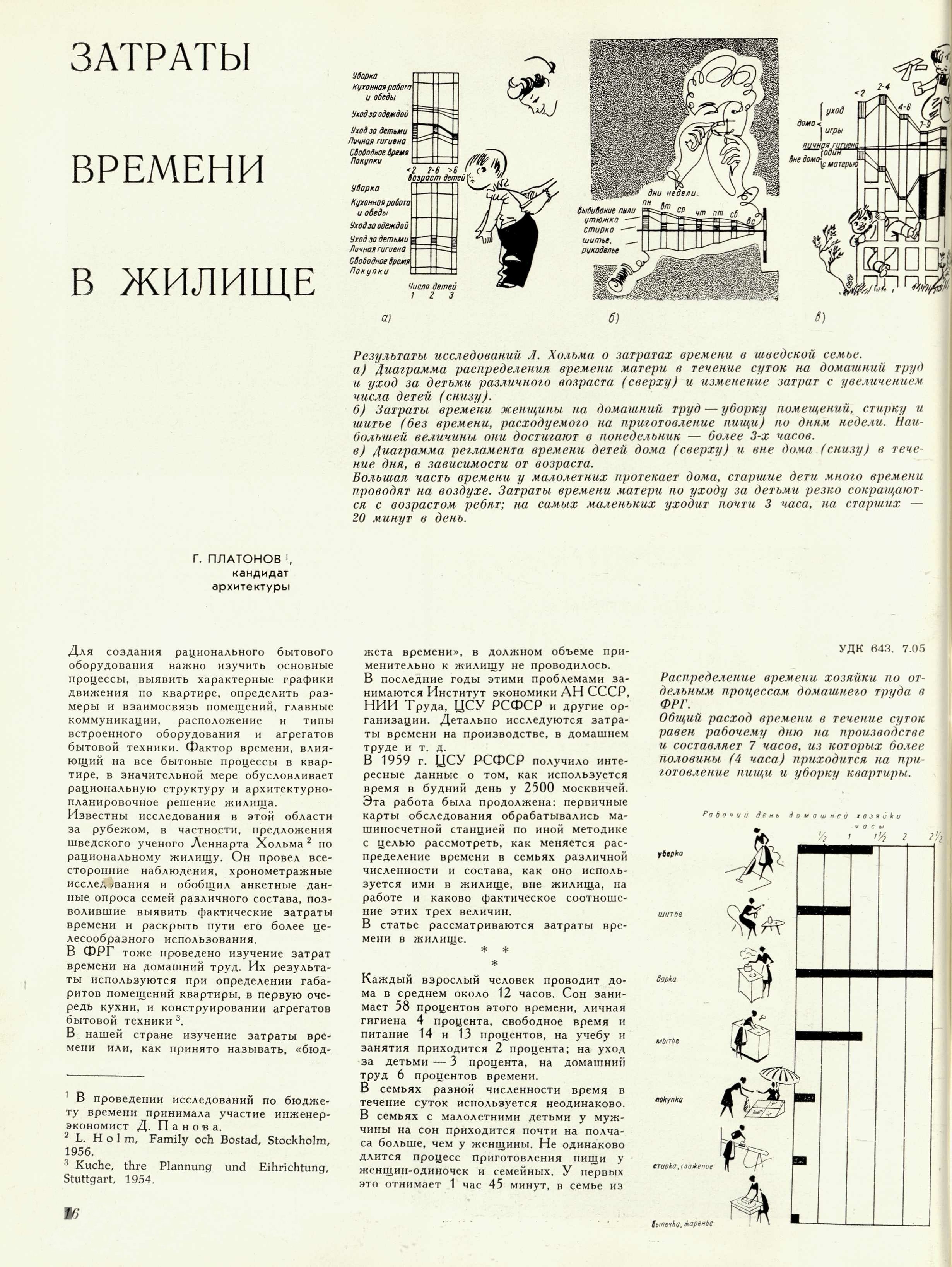 Г. Платонов. Затраты времени в жилище | портал о дизайне и архитектуре