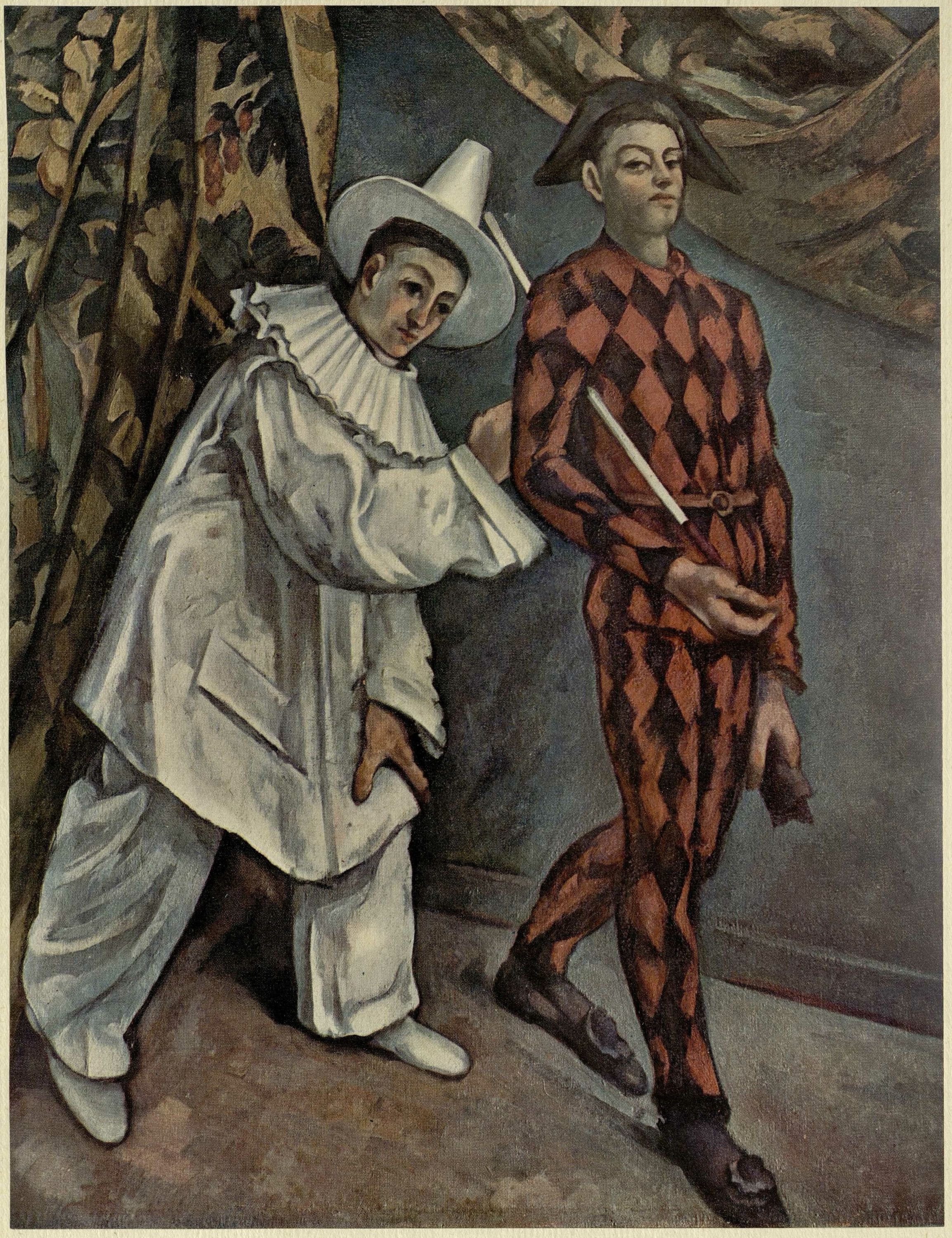 Поль Сезанн. Пьеро и арлекин. 1888