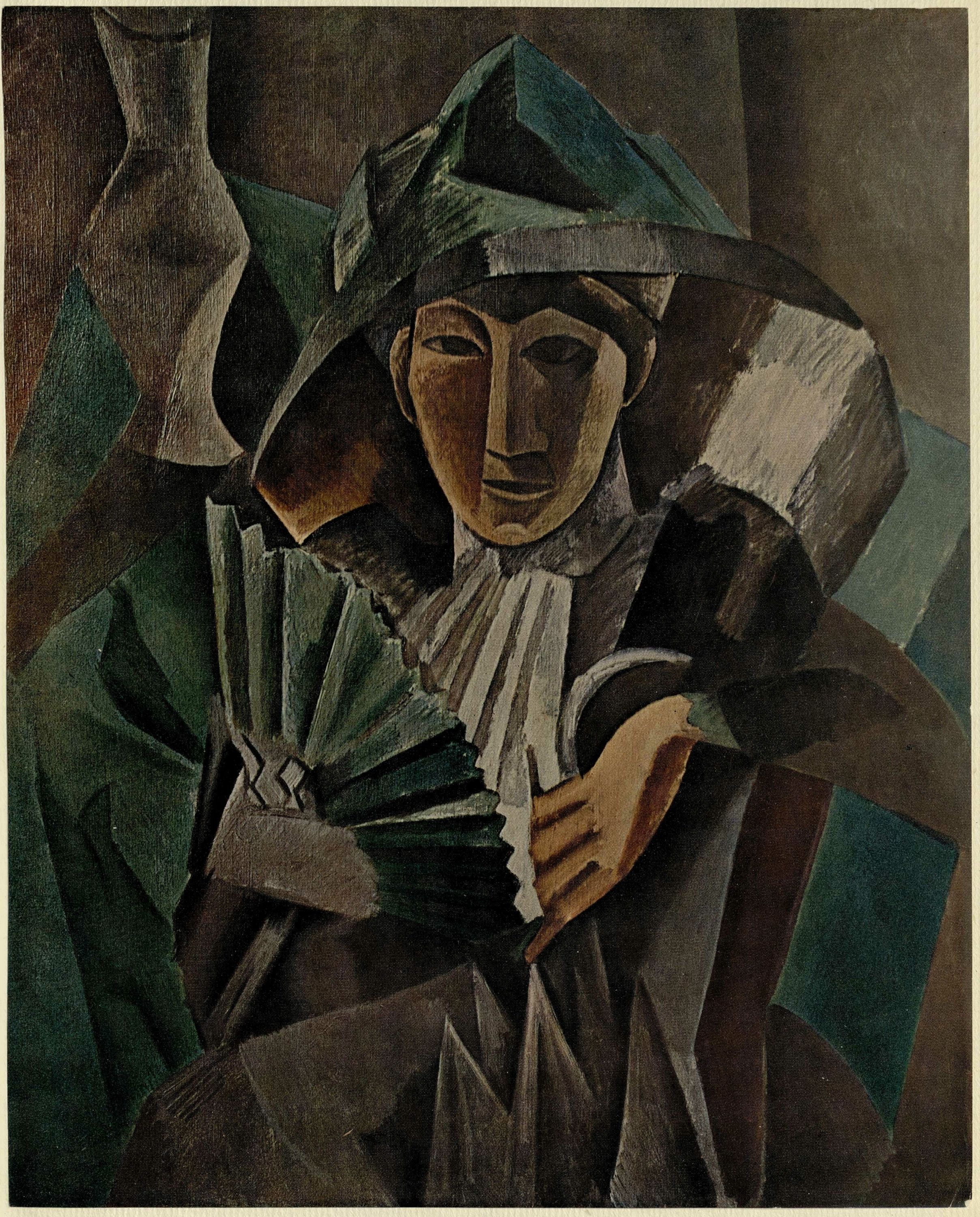 Пабло Пикассо. Дама с веером. Ок. 1909
