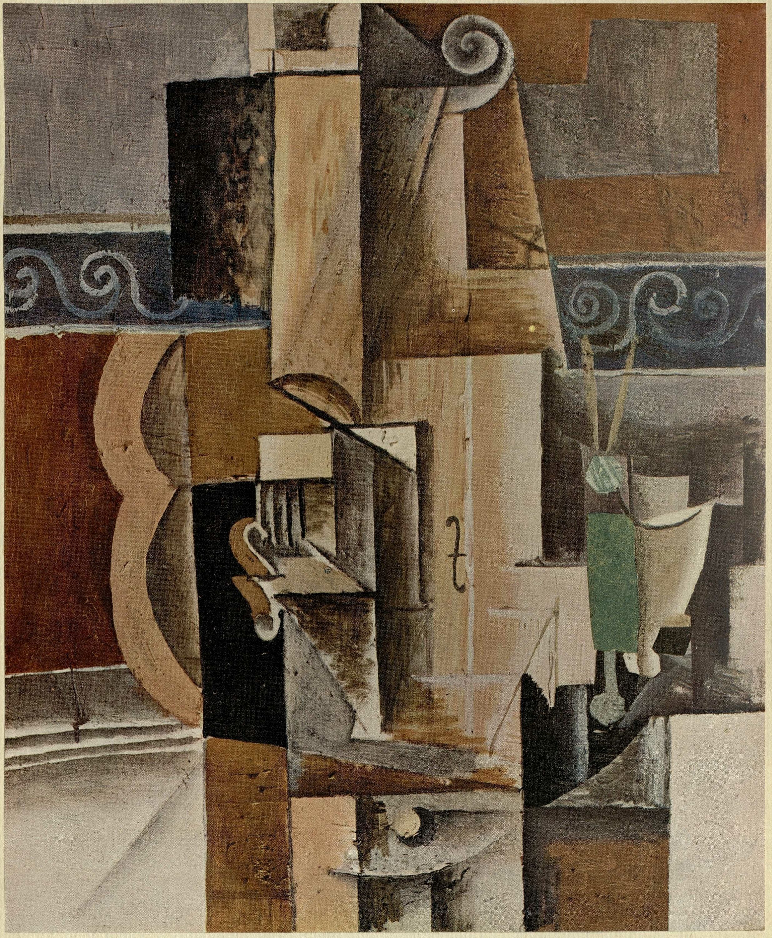 Пабло Пикассо. Гитара и скрипка. 1912