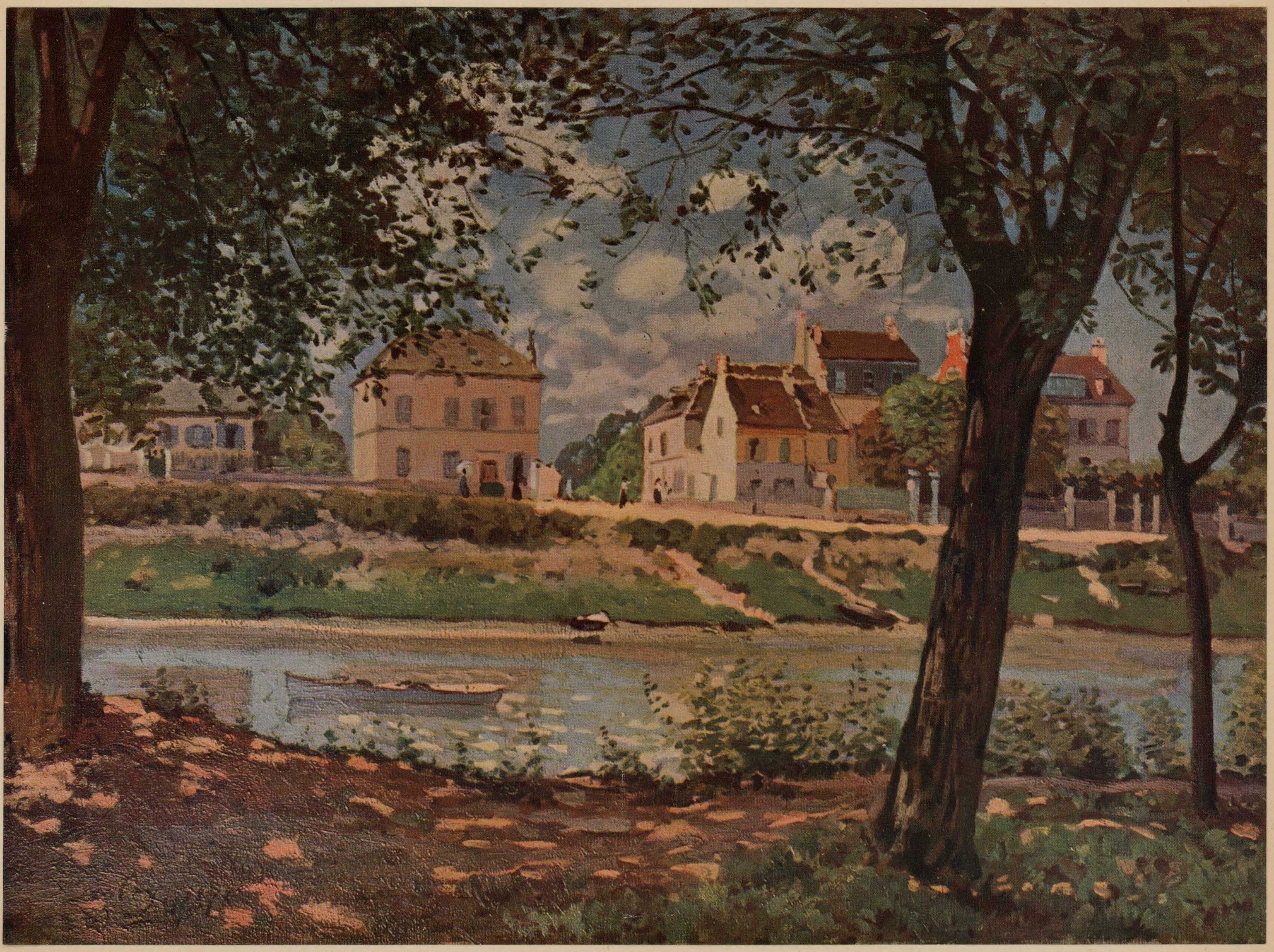 Альфред Сислей. Деревня на берегу Сены. 1872
