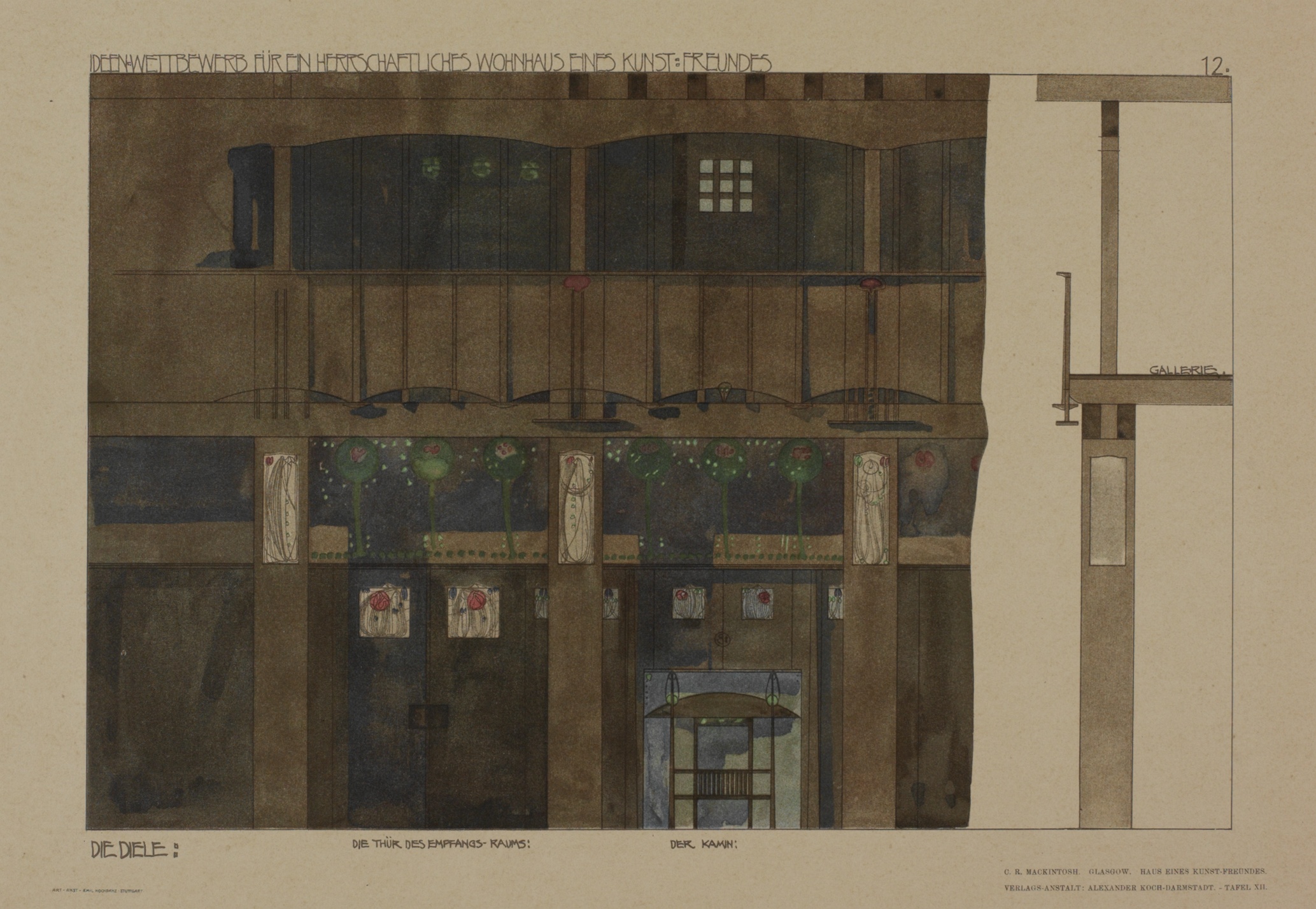 Charles Rennie Mackintosh. Competition design for a house for an art lover