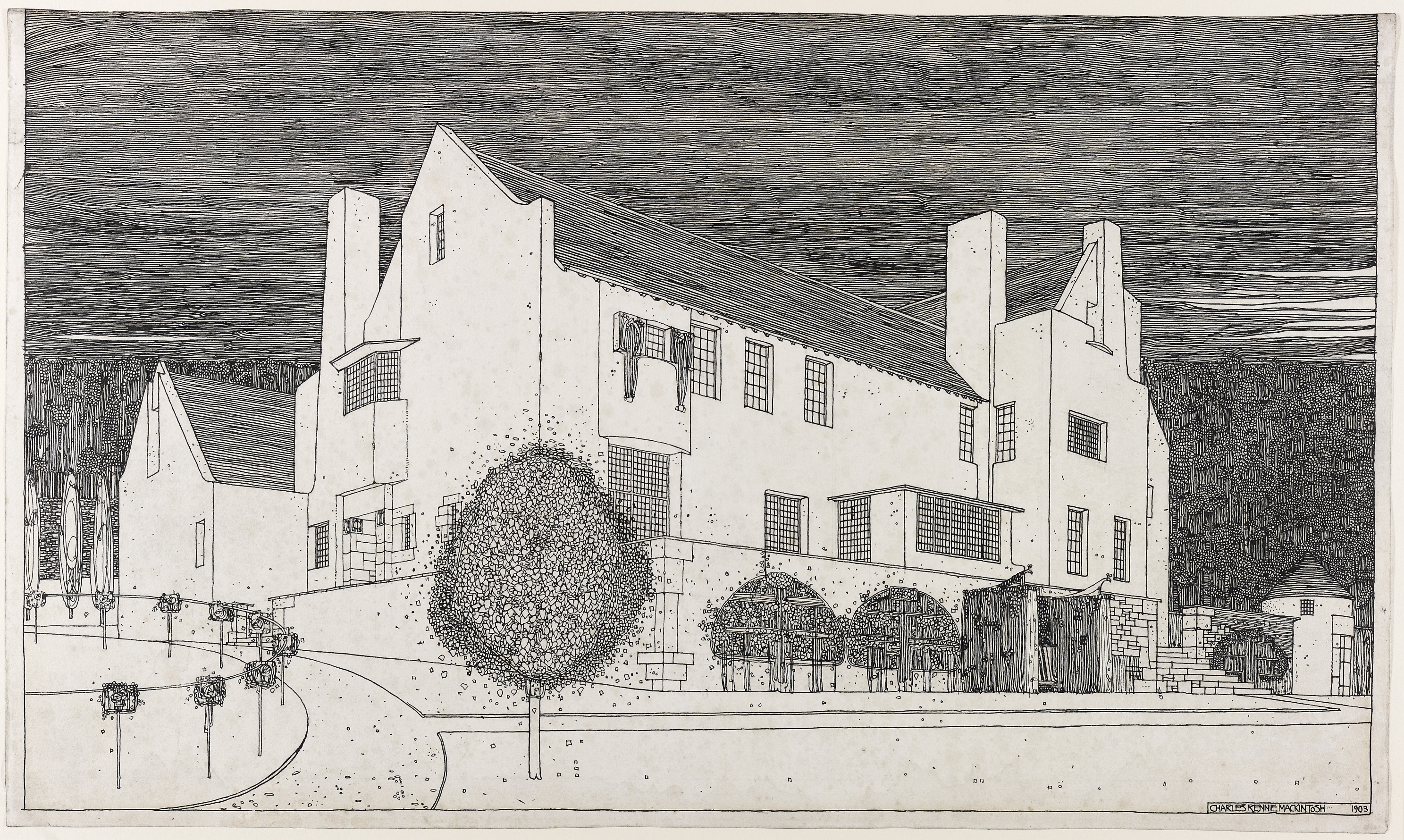 The Hill House, Helensburgh by Charles Rennie Mackintosh, Architect, from the Studio Yearbook 1907