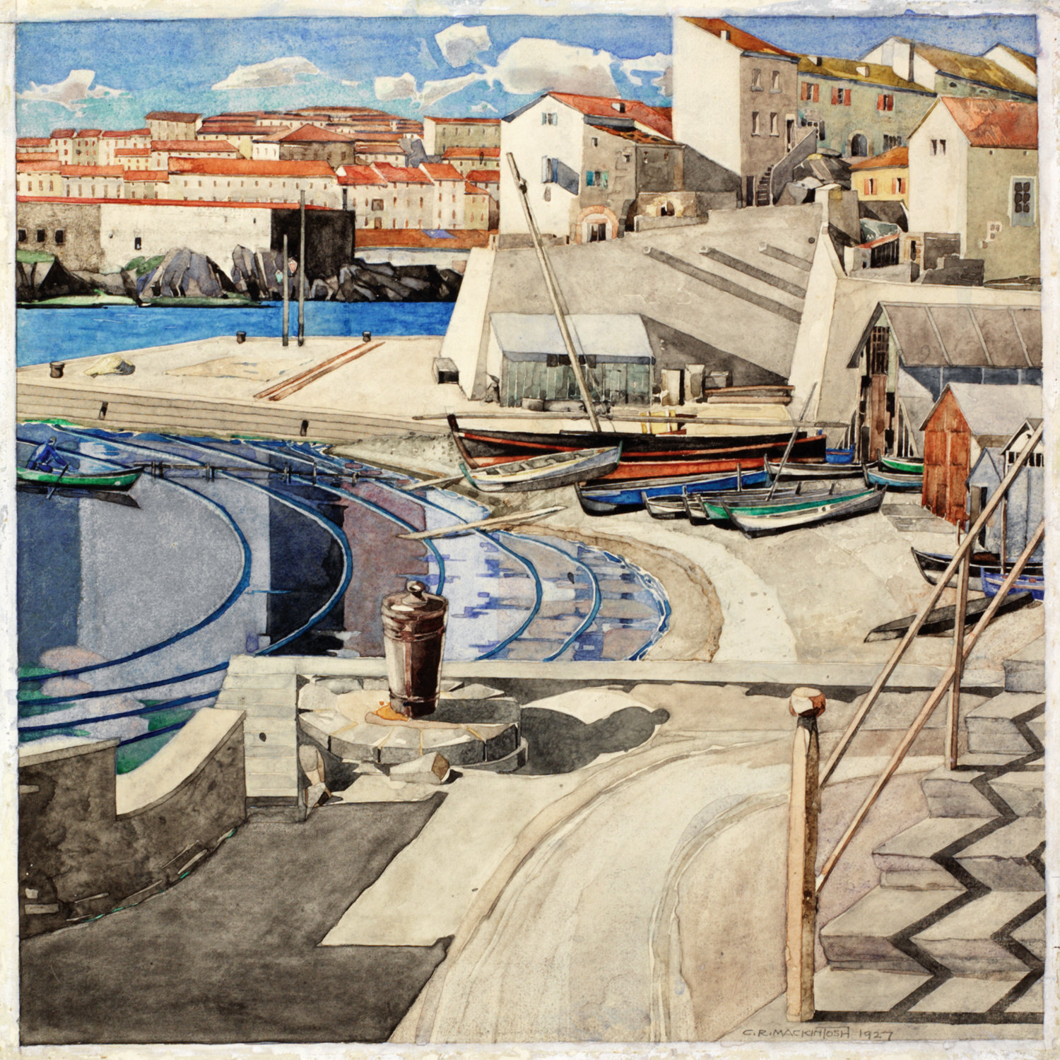Charles Rennie Mackintosh. The Little Bay, Port Vendres. 1927