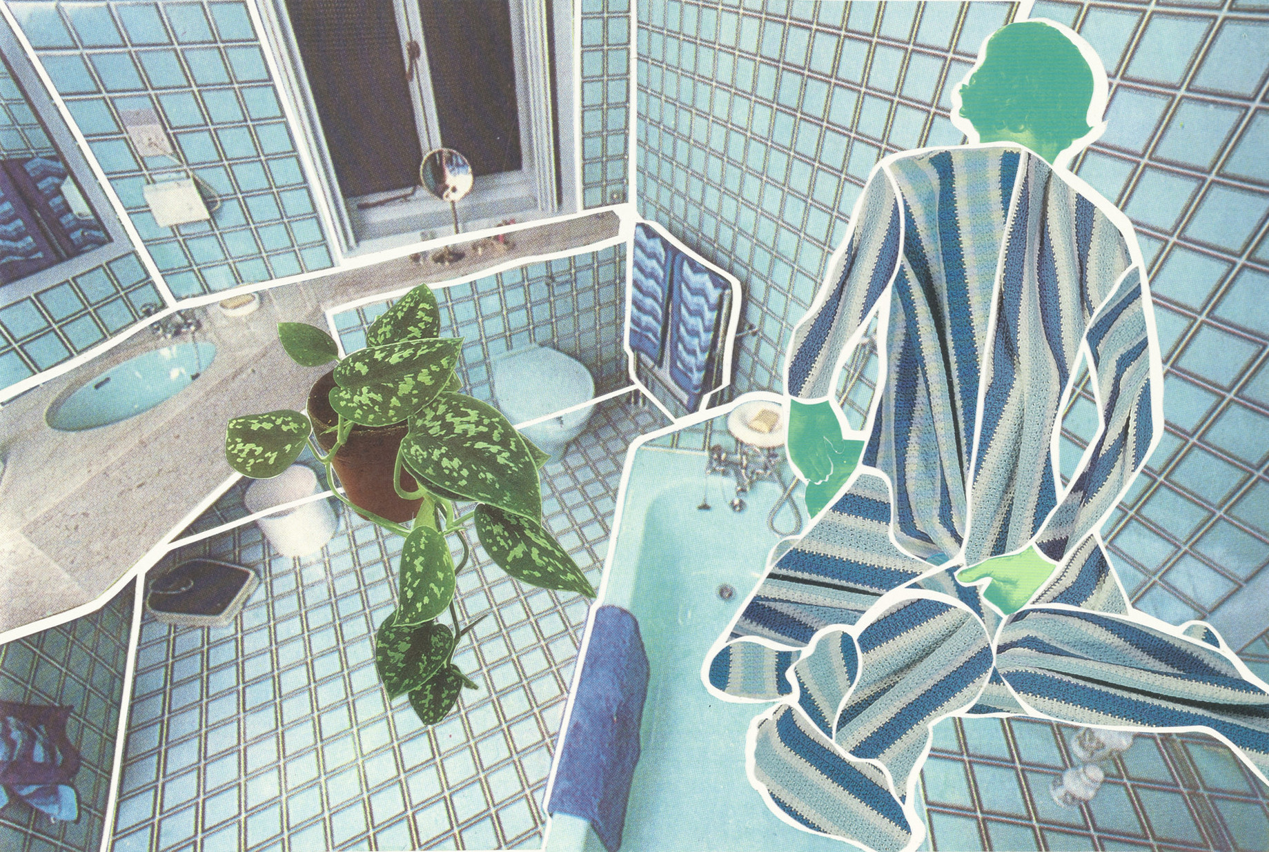 Christian Holstad. Gavin's Blue Bathroom with Turquoise Men. 2003. Source: MoMA