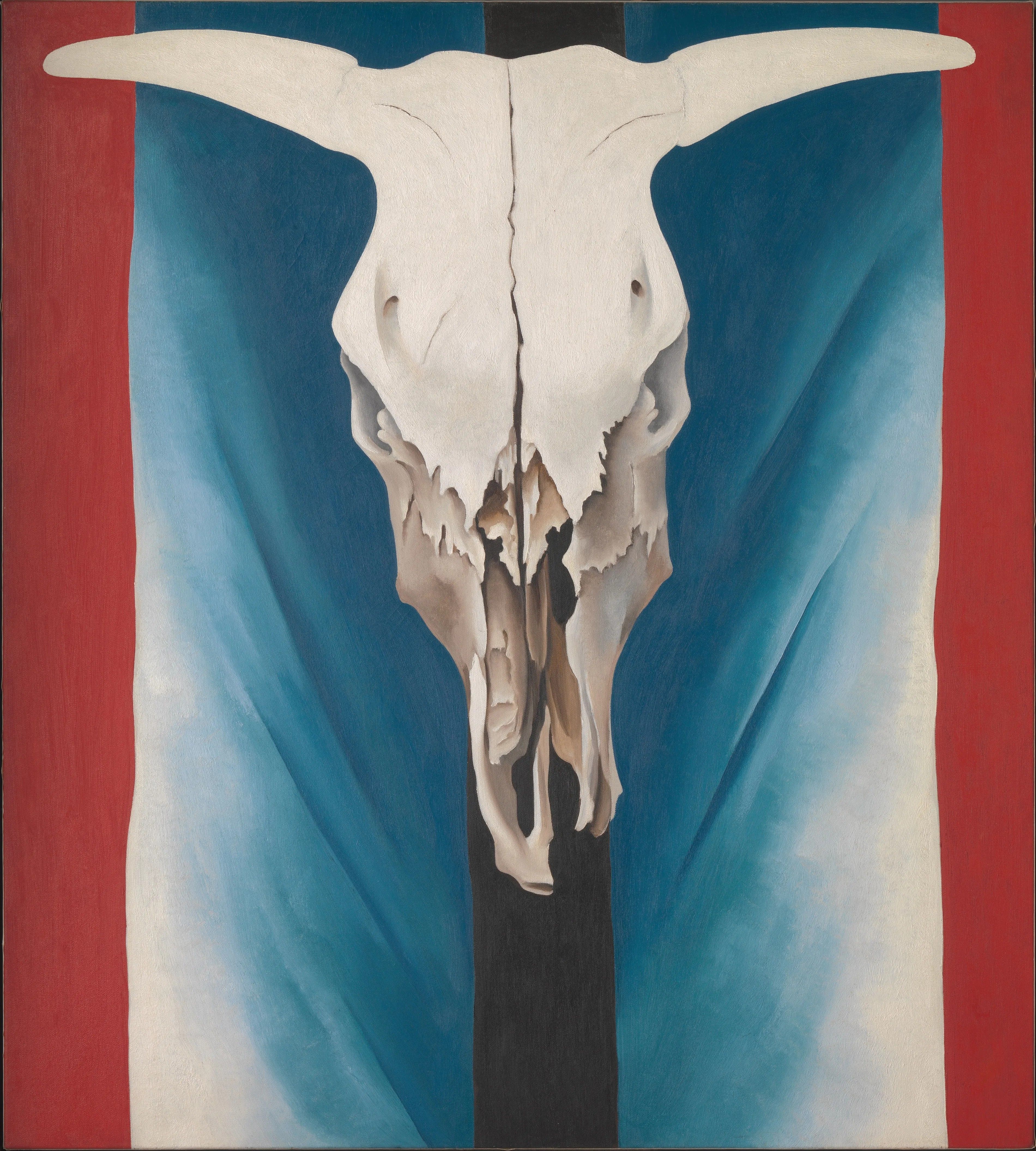 Georgia O'Keeffe. Cow's Skull: Red, White, and Blue. 1931. Source: metmuseum