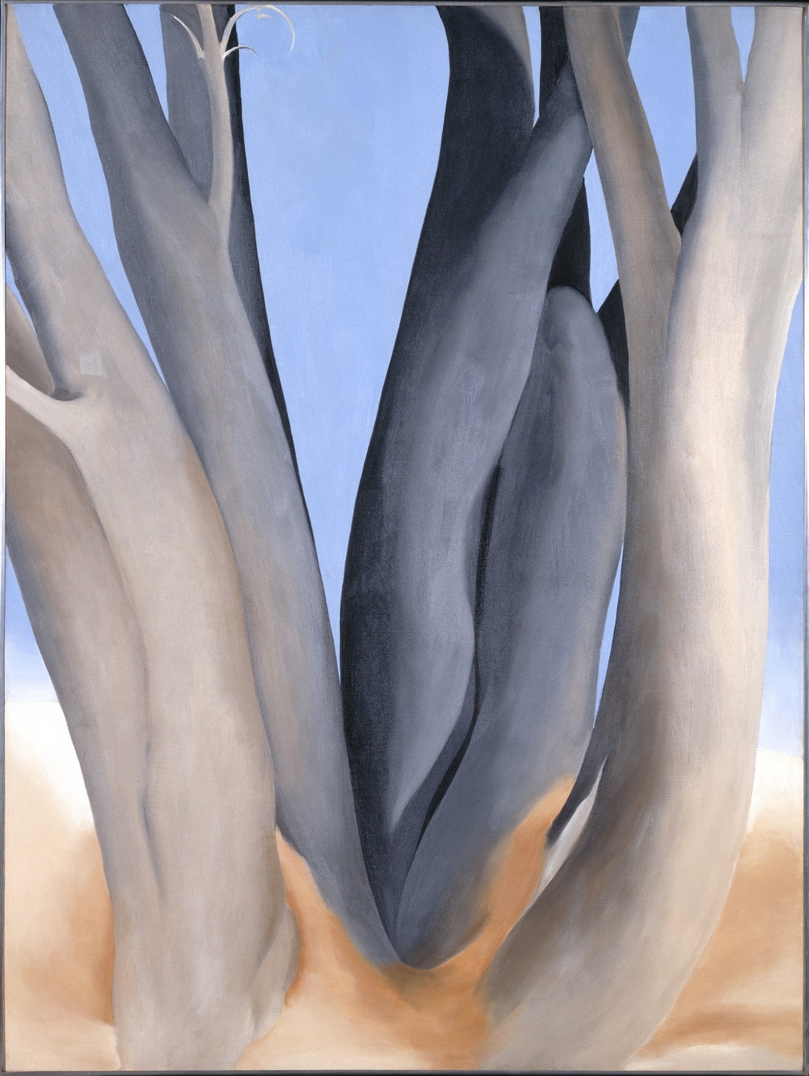 Georgia O'Keeffe. Dark Tree Trunks. 1946. Source: Brooklyn Museum