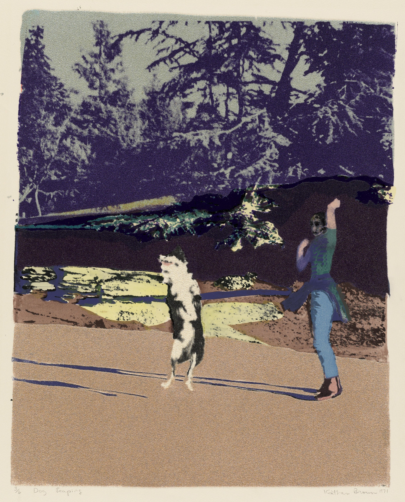 Kathan Brown. Dog Leaping. 1971. Source: MoMA