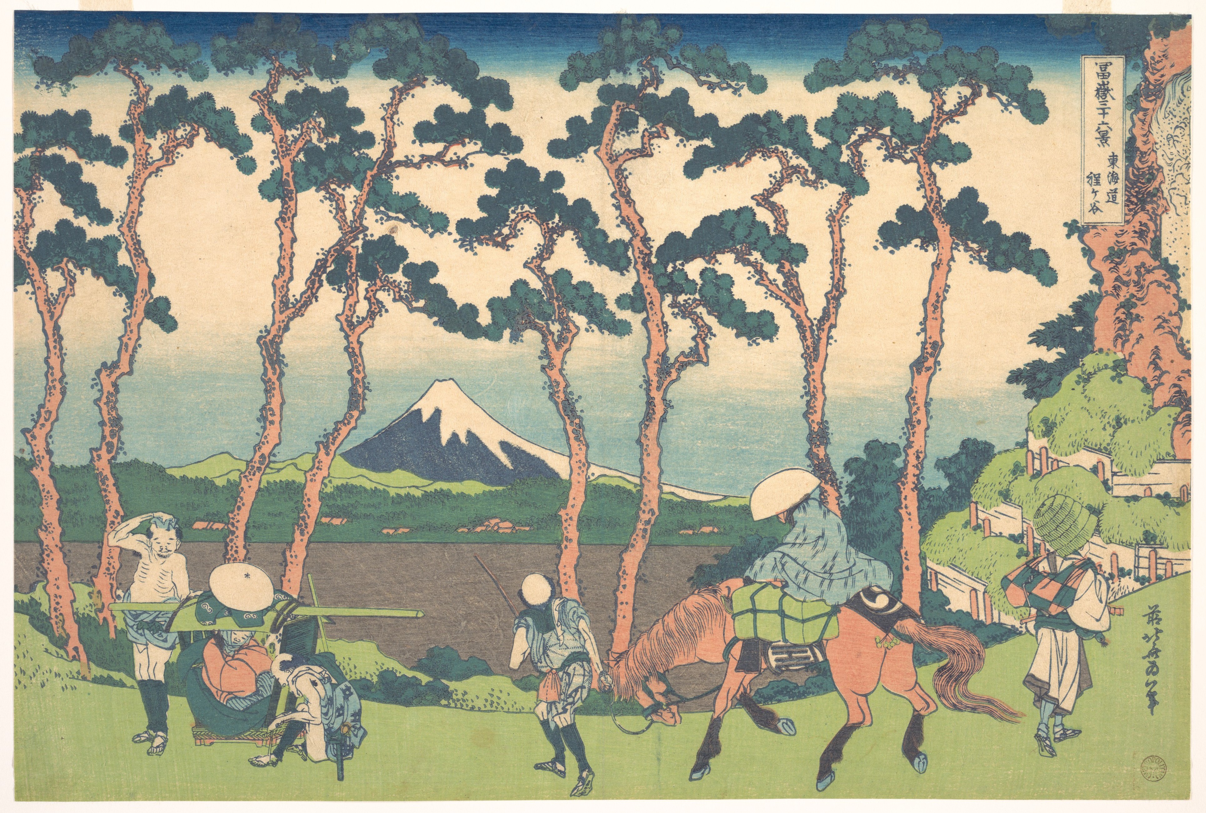 Hodogaya on the Tōkaidō, from the series Thirty-six Views of Mount Fuji