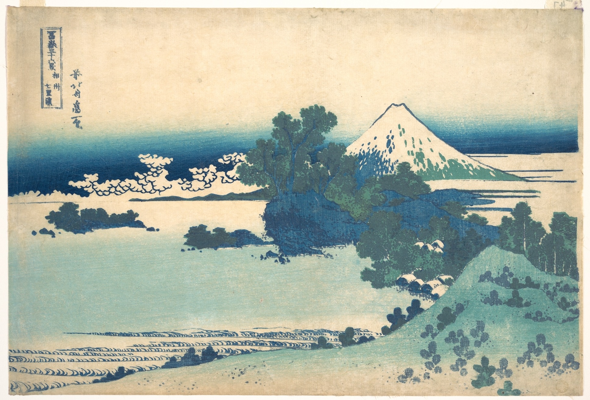 Shichirigahama in Sagami Province, from the series Thirty-six Views of Mount Fuji