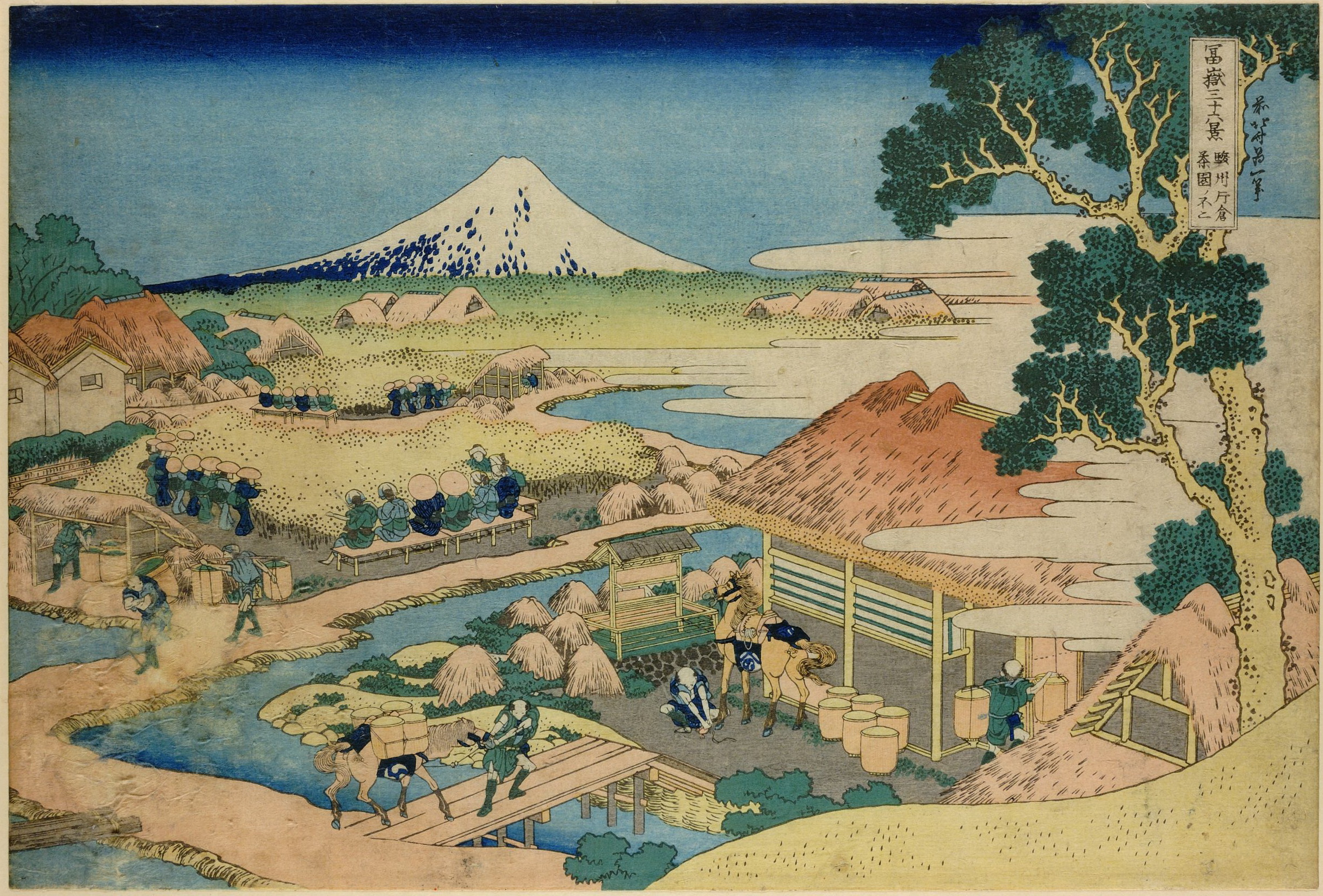 Katsushika Hokusai. Fuji from the Katakura Tea Fields in Suruga, from the series Thirty-six Views of Mount Fuji