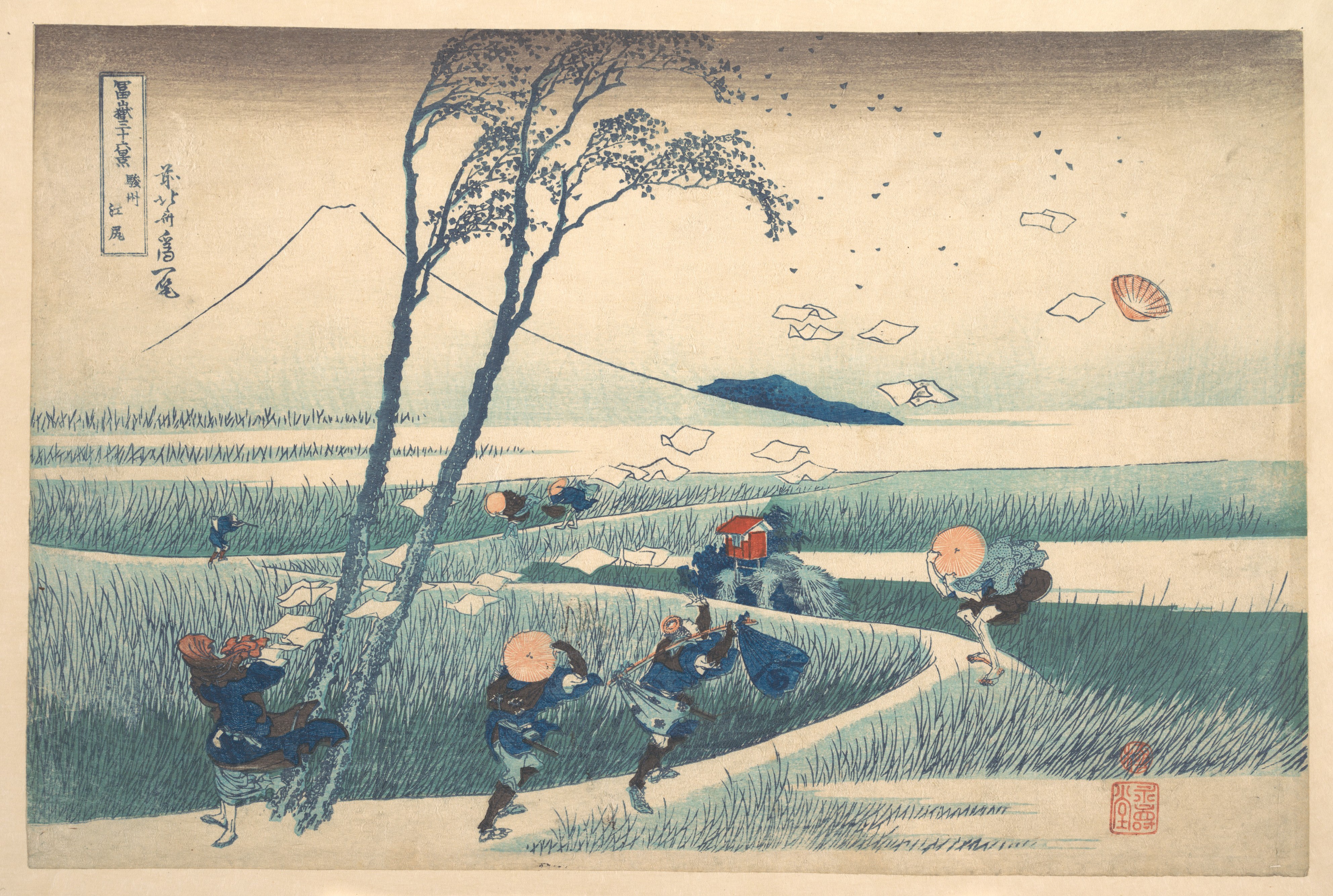 Katsushika Hokusai. Ejiri in Suruga Province, from the series Thirty-six Views of Mount Fuji