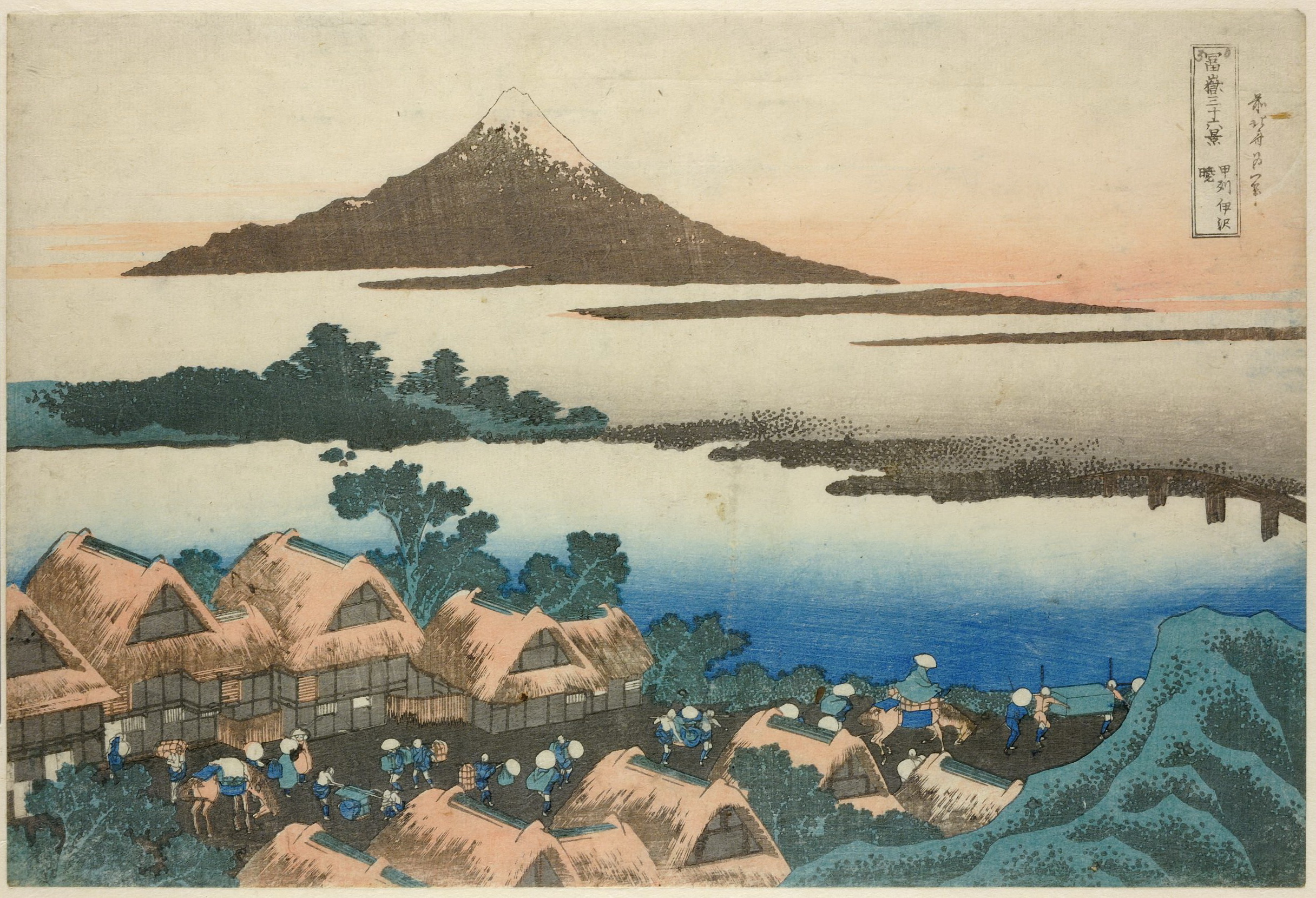 Katsushika Hokusai. Dawn at Isawa in Kai Province, from the series Thirty-six Views of Mount Fuji