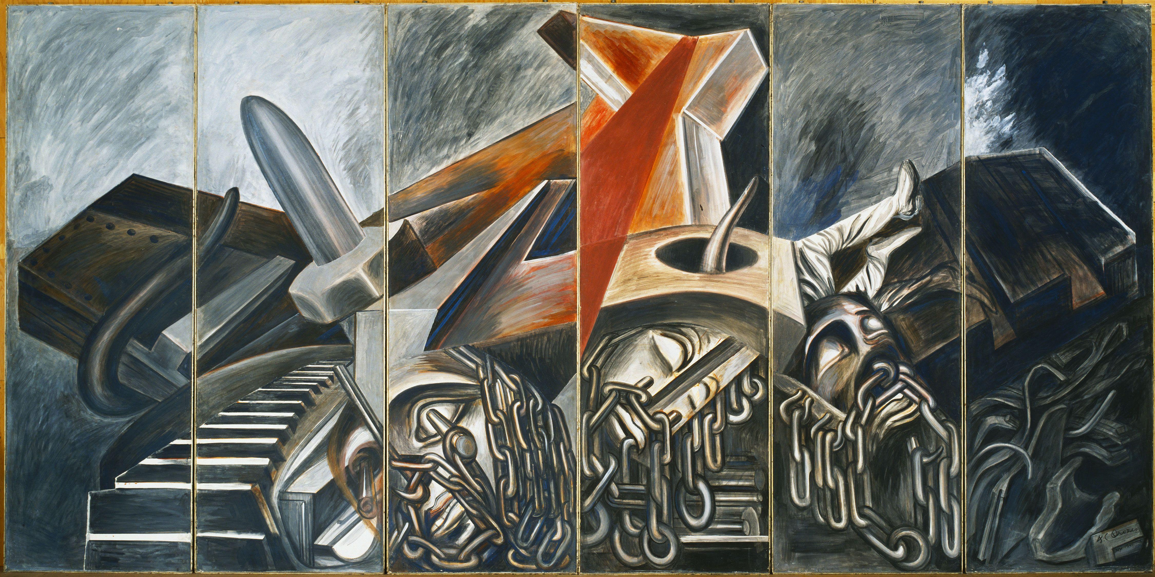 José Clemente Orozco. Dive Bomber and Tank. 1940
