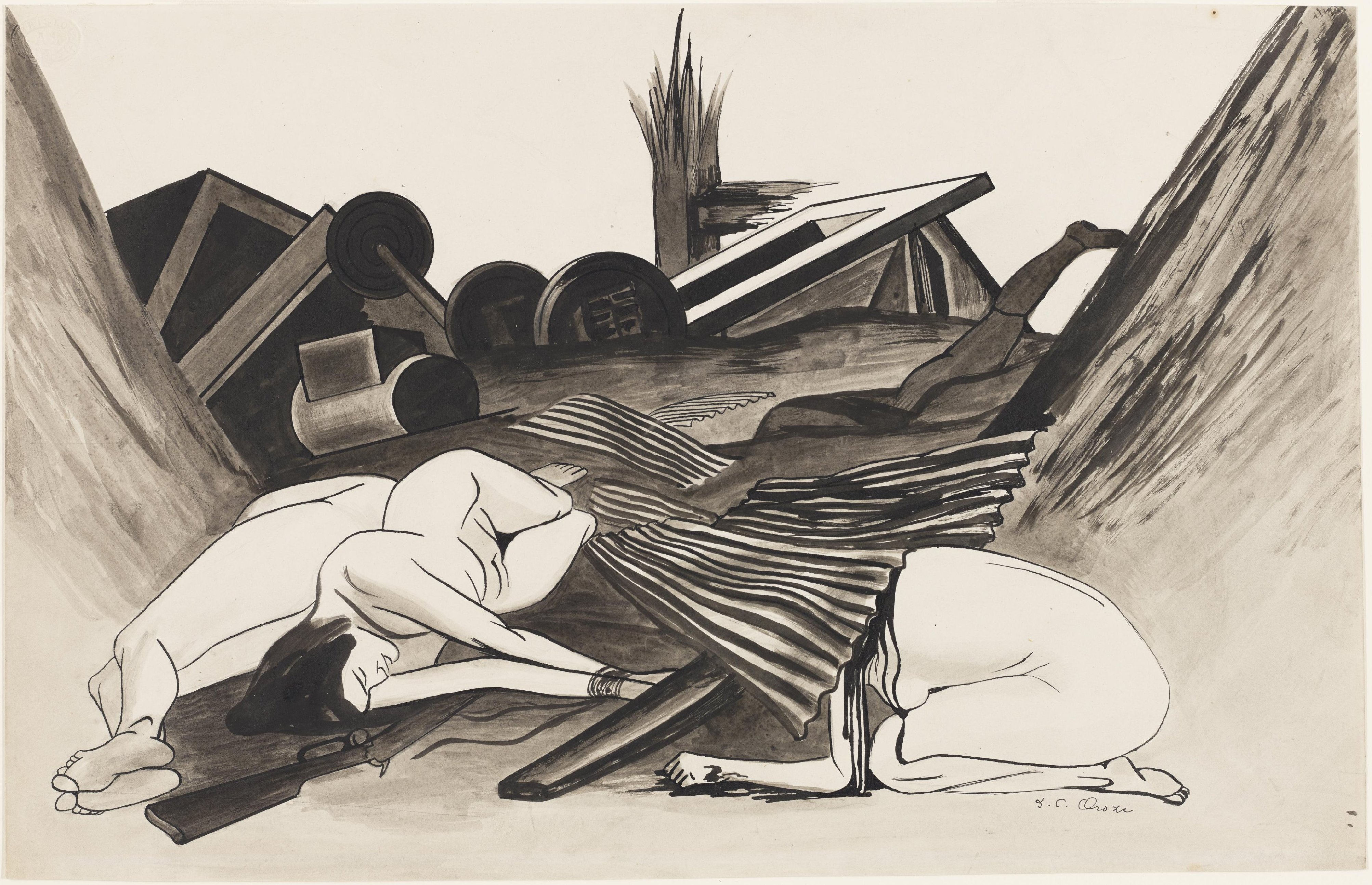 José Clemente Orozco. Dynamited Train. 1926–1928