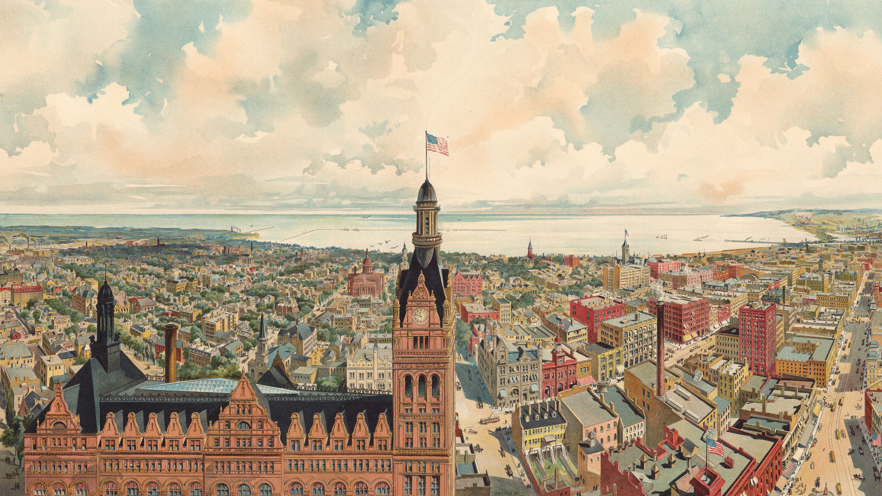 Panoramic view of Milwaukee, Wis. 1898