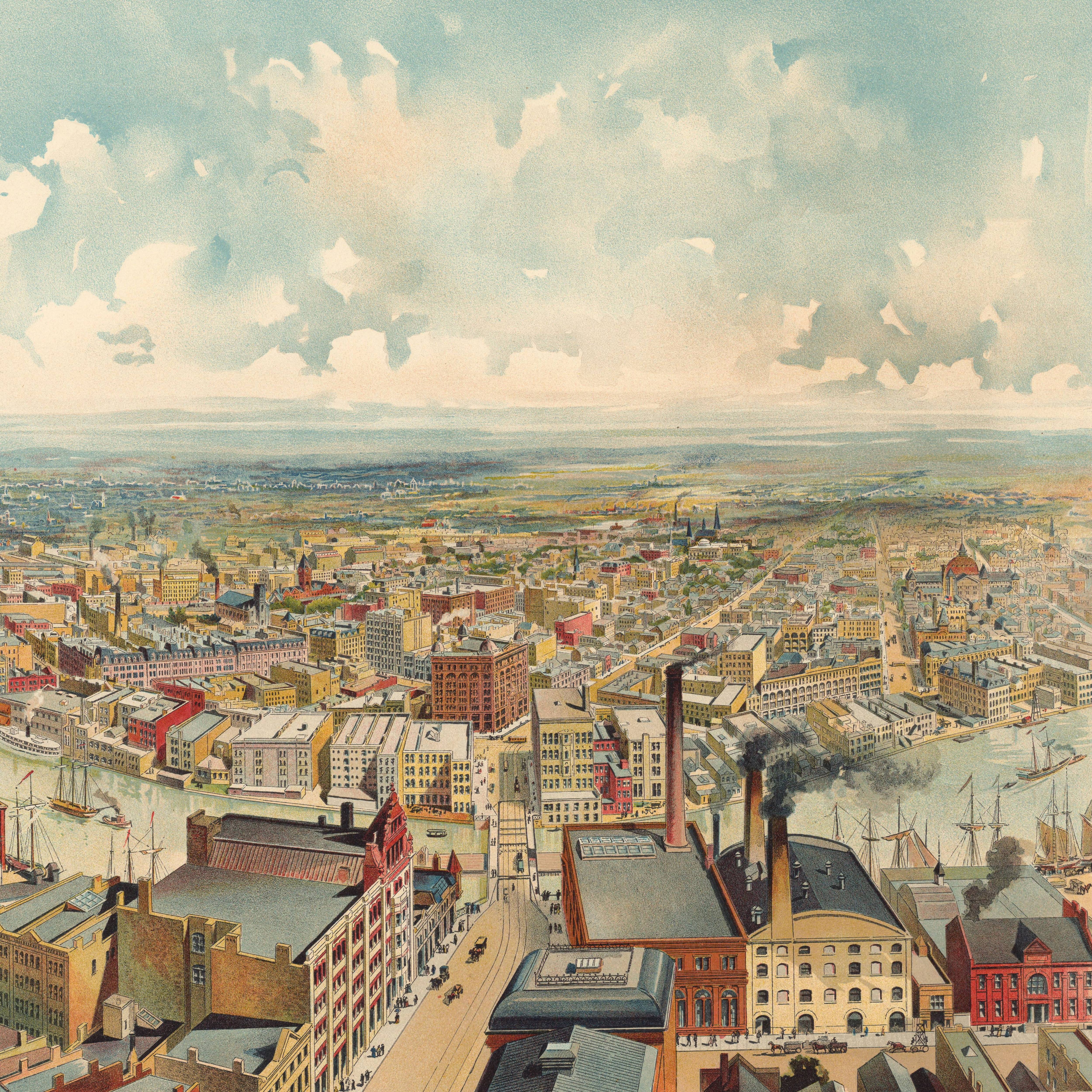 Panoramic view of Milwaukee, Wis. 1898