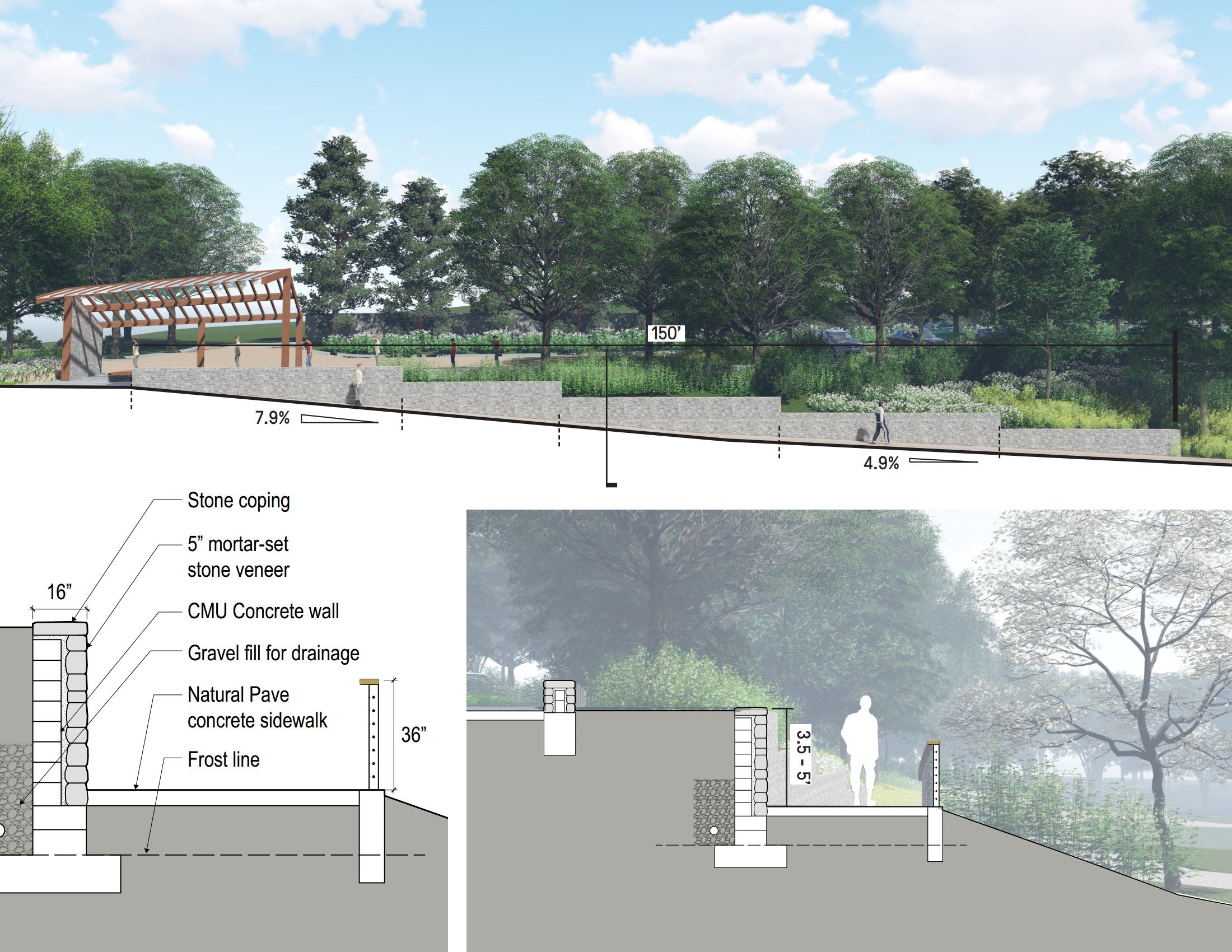 Доработанный проект мемориала «Сэнди-Хук» The Clearing (Phase II Design Revisions). © SWA Group