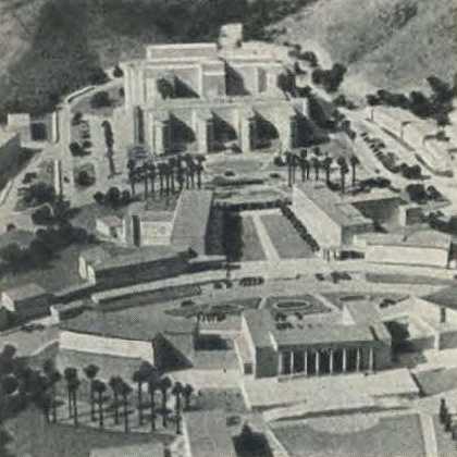 Центр Университета в Каракасе. Первая фаза проектирования. 1944—1947 гг. Макет