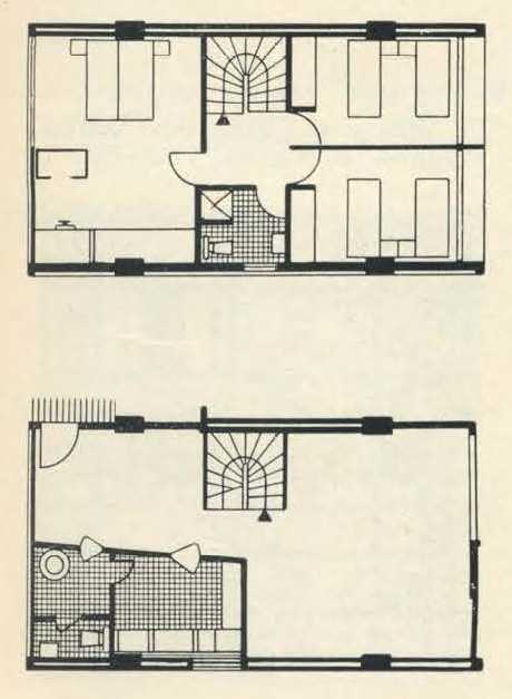 Комплекс «Эль Параисо» в Каракасе. 1952—1954 гг. Планы квартир типа В.