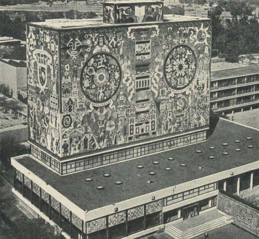 X. О'Горман. Библиотека Университета в Мехико. 1952—1953 гг.