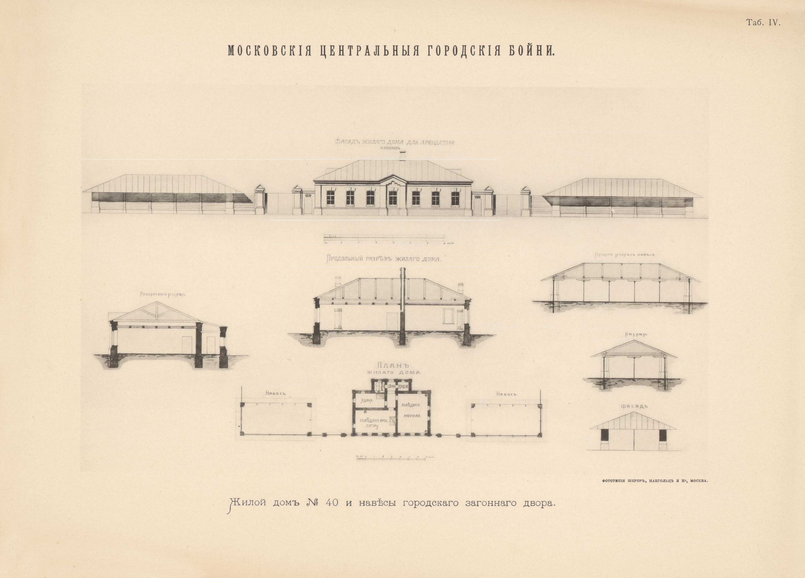 Альбом к техническому описанию Московских центральных городских боен. 1896