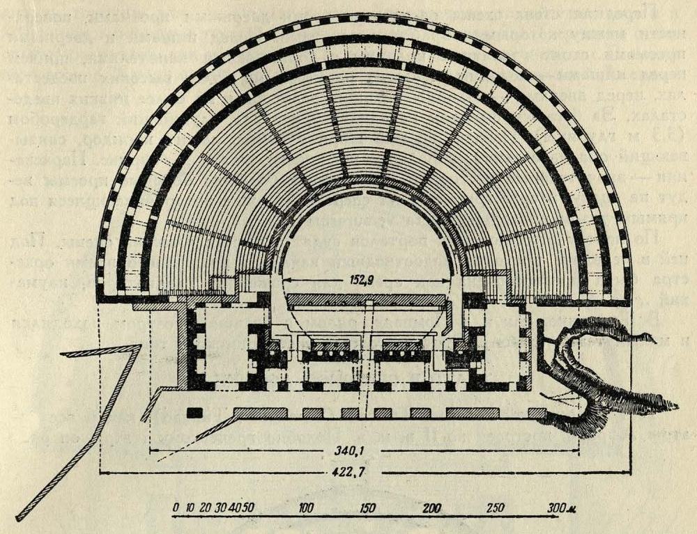 Рис. 48. План театра в Таормине