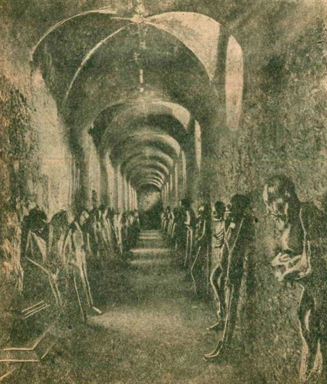 Галлерея мумий в одном из мексиканских монастырей
