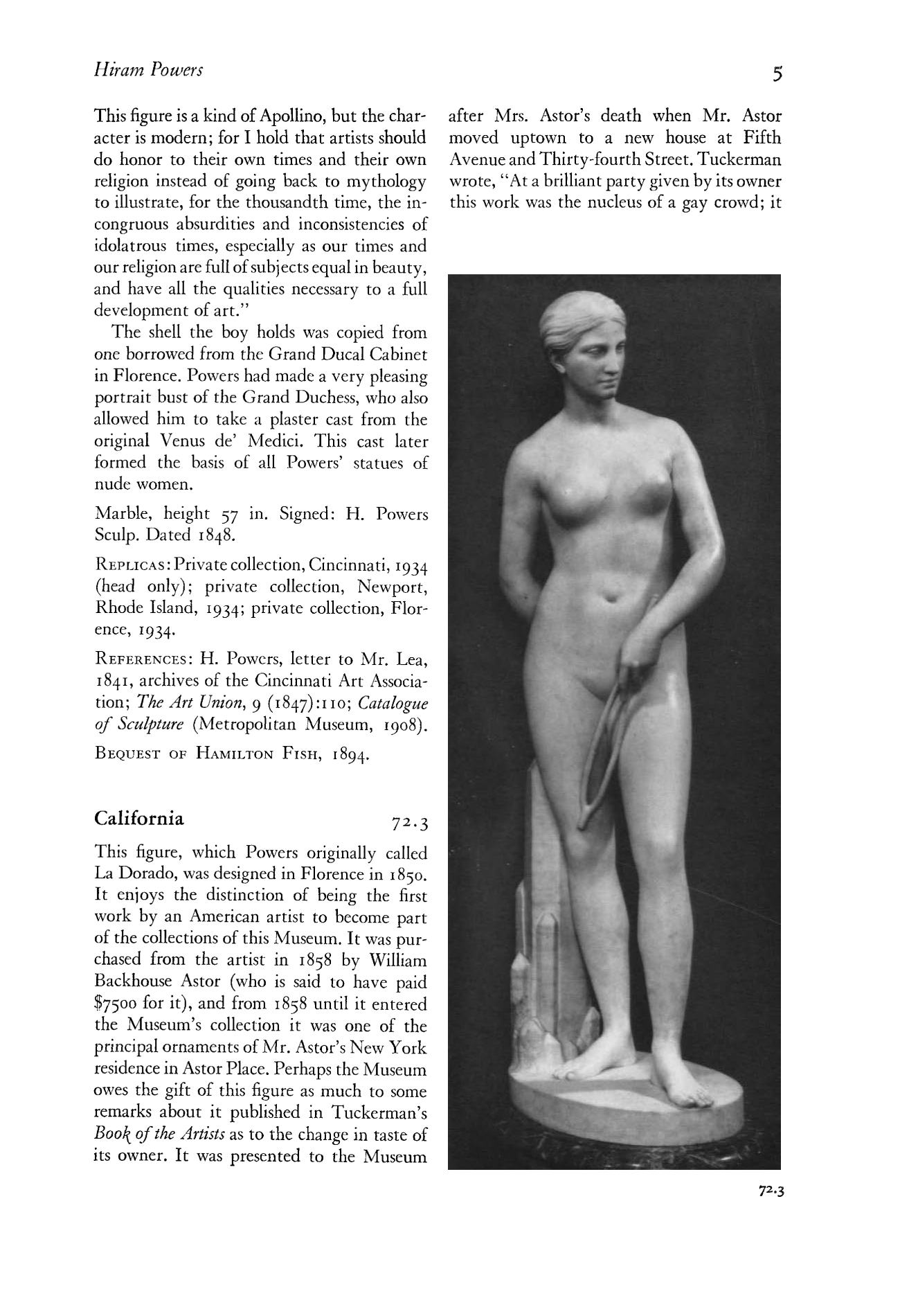 American Sculpture : A Catalogue of the Collection of the Metropolitan Museum of Art / Albert TenEyck Gardner, Associate Curator of American Paintings and Sculpture. — [New York] : The Metropolitan Museum of Art, 1965