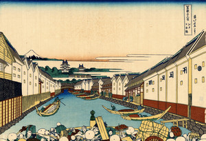 Мост Нихонбаси в Эдо  冨嶽三十六景　江戸日本橋  Nihonbashi in Edo  Edo Nihonbashi