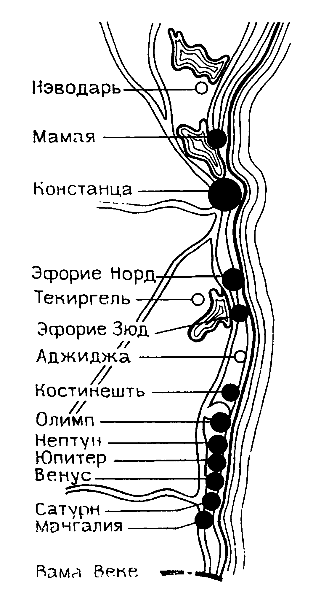 34. Схема районной планировки Черноморского побережья СРР