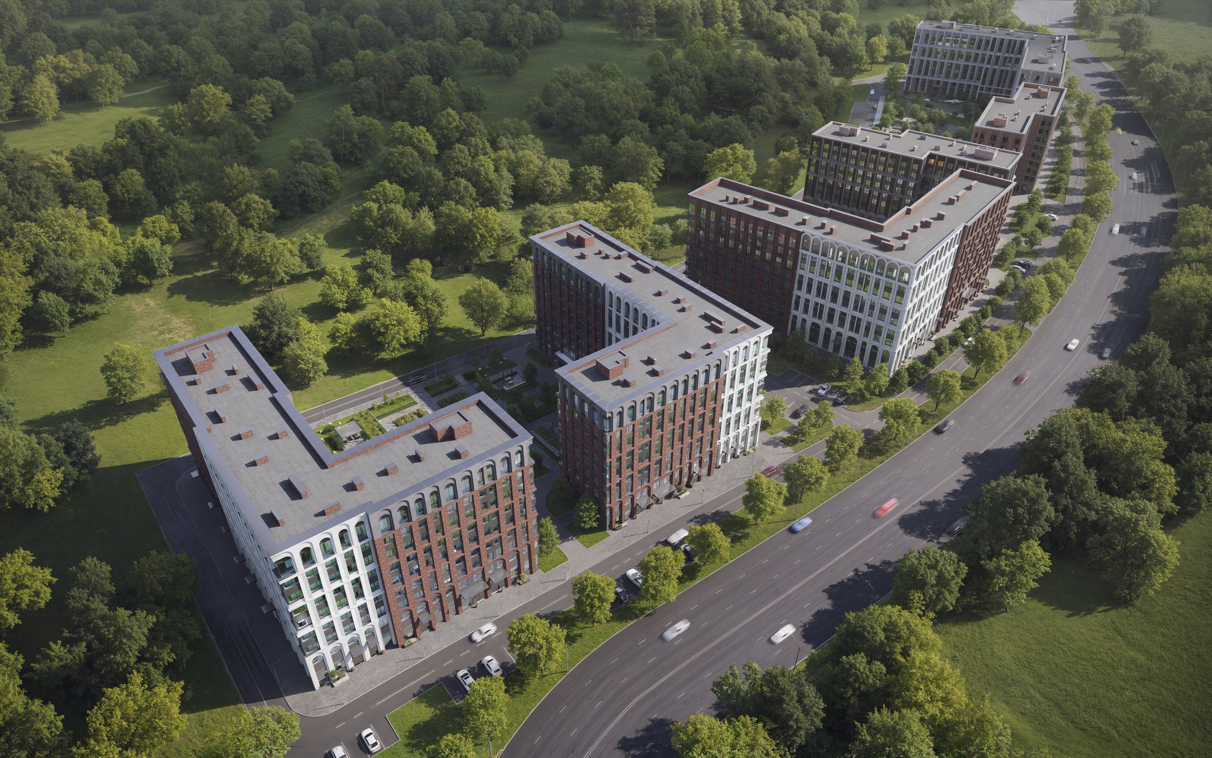 Клубный квартал Skolkovo ONE, Одинцовский г.о., пос. Заречье. © архитектура — Apex Project Bureau, девелопер — IKON Development