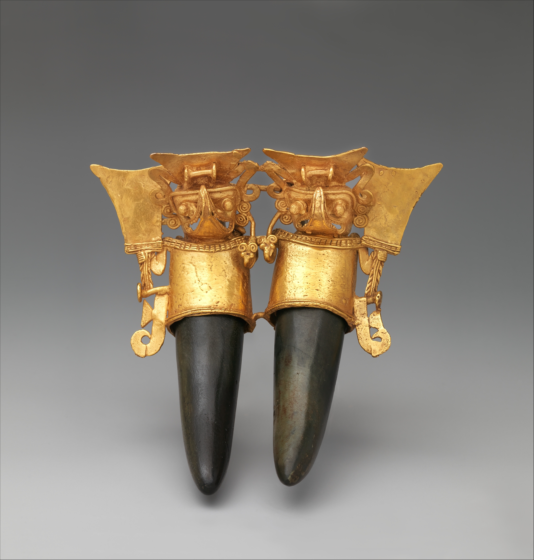 Double-Bat-Head Figure Pendant. Coclé (Parita). 12th–14th century