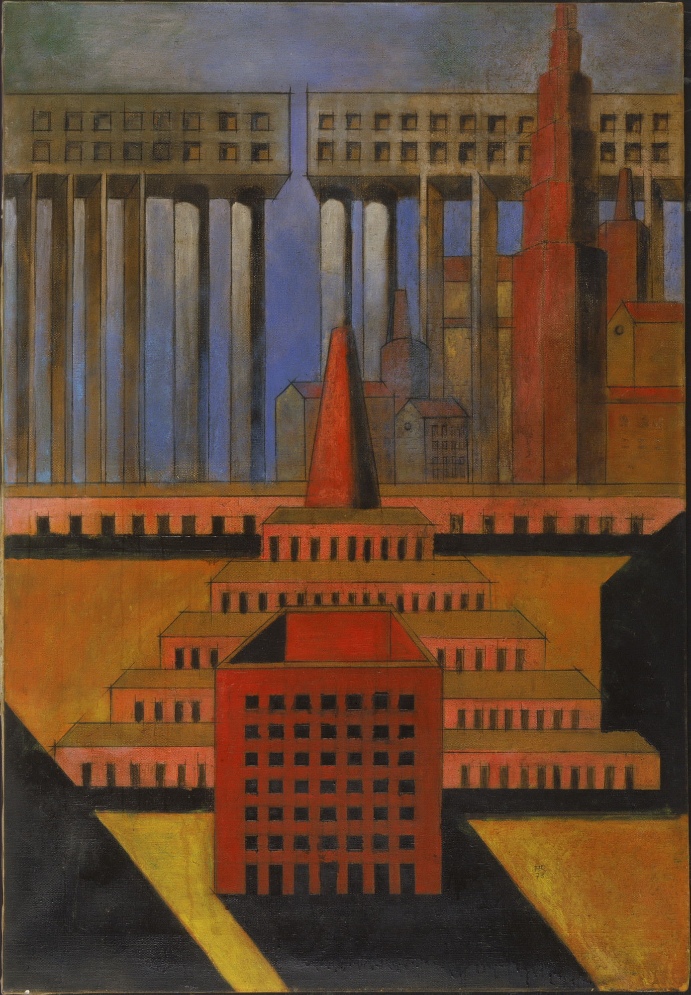 Figure 4, Aldo Rossi, Constructing the City. Project, 1978. Oil and chalk on canvas, 51 3/16 × 35 7/16" (130 × 90 cm). The Museum of Modern Art, New York. Gift of the Architecture and Design Committee in honor of Marshall Cogan