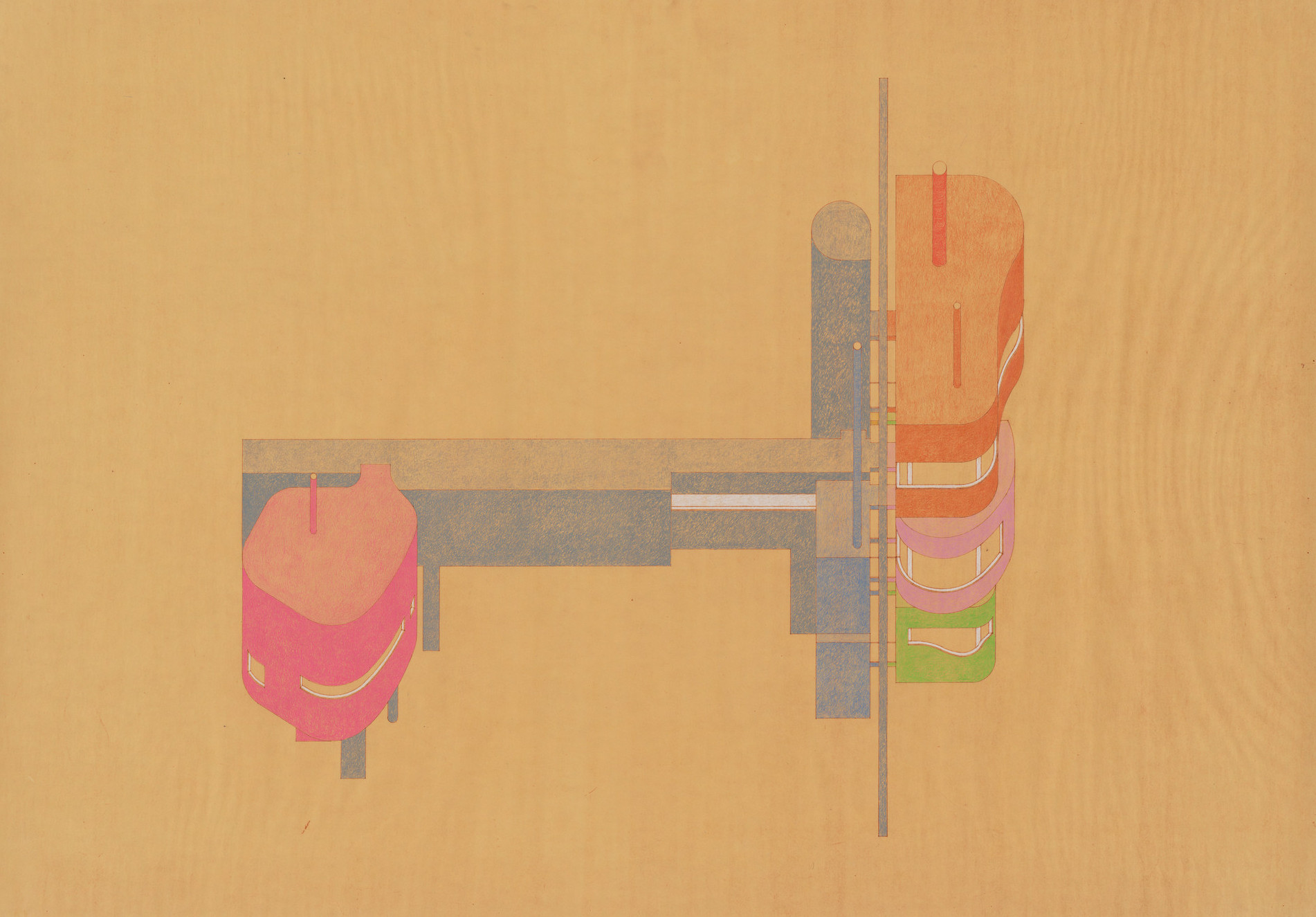 John Hejduk. Wall House 2 (A. E. Bye House) Project, Ridgefield, Connecticut (Isometric). 1973