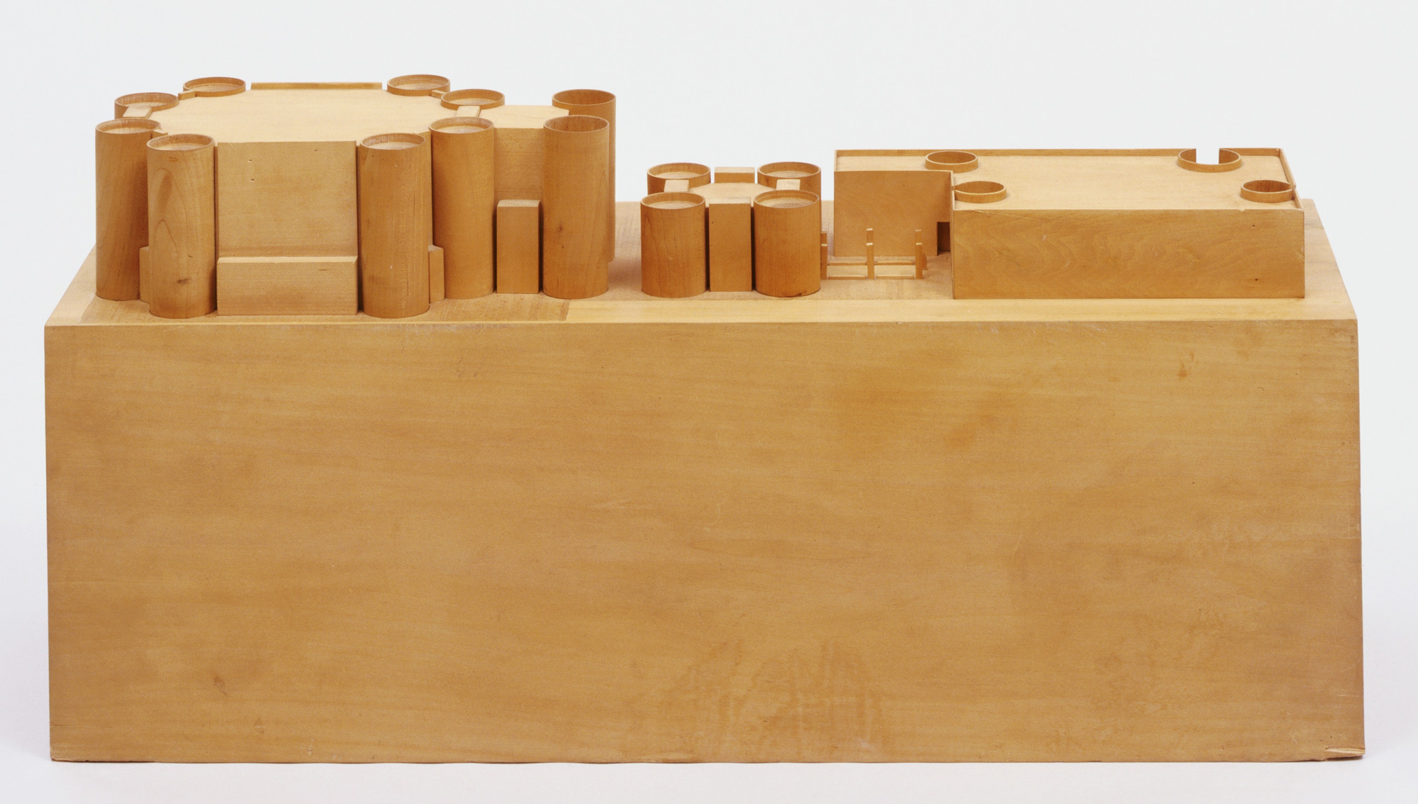 Louis I. Kahn. Mikveh Israel Synagogue, project, Philadelphia, Pennsylvania. 1961–72. Basswood. 9 × 26¾ × 12½" (22.9 × 67.9 × 31.8 cm). MoMA